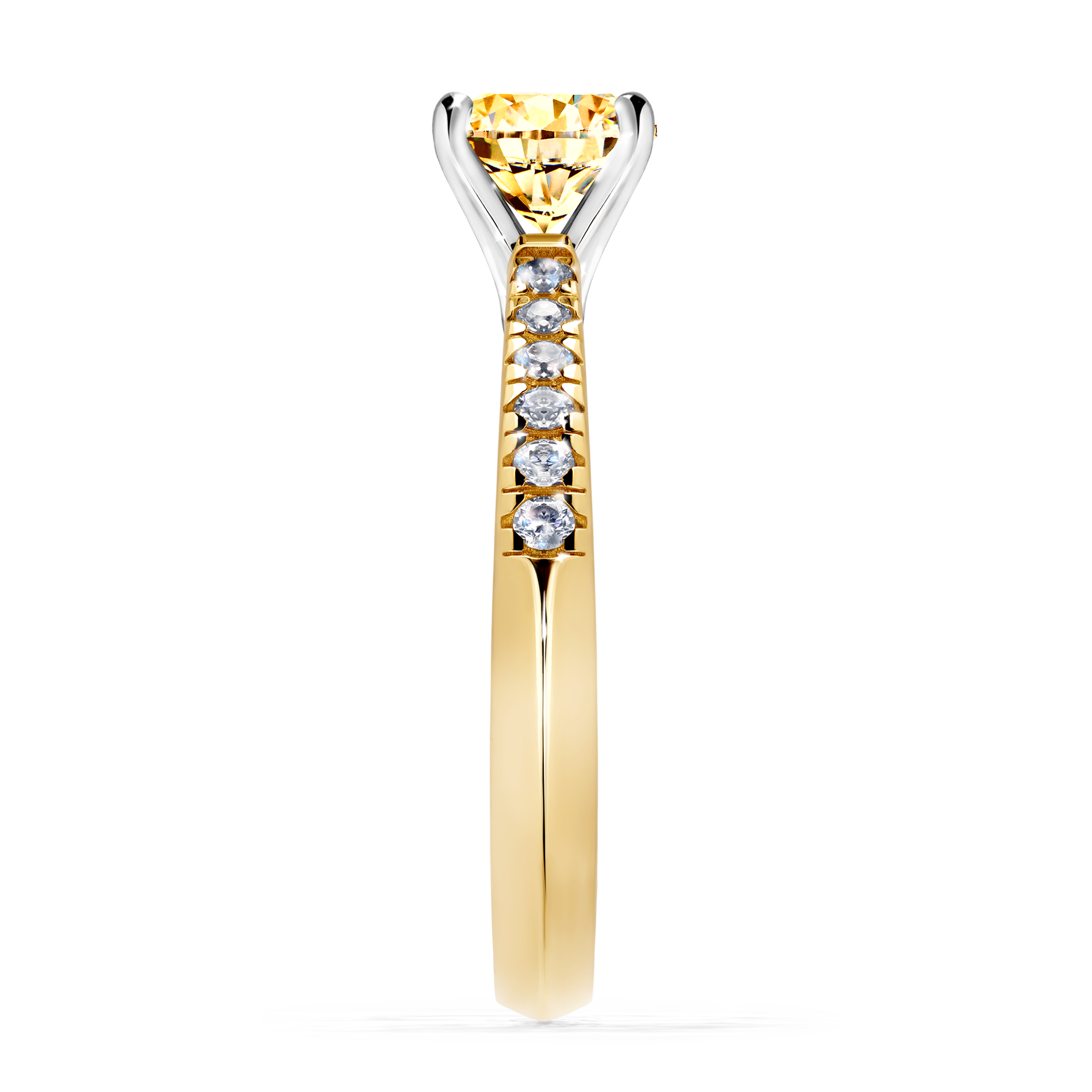 Pierścionek zaręczynowy My Sunshine z żółtego złota z żółtym diamentem 1,00CT