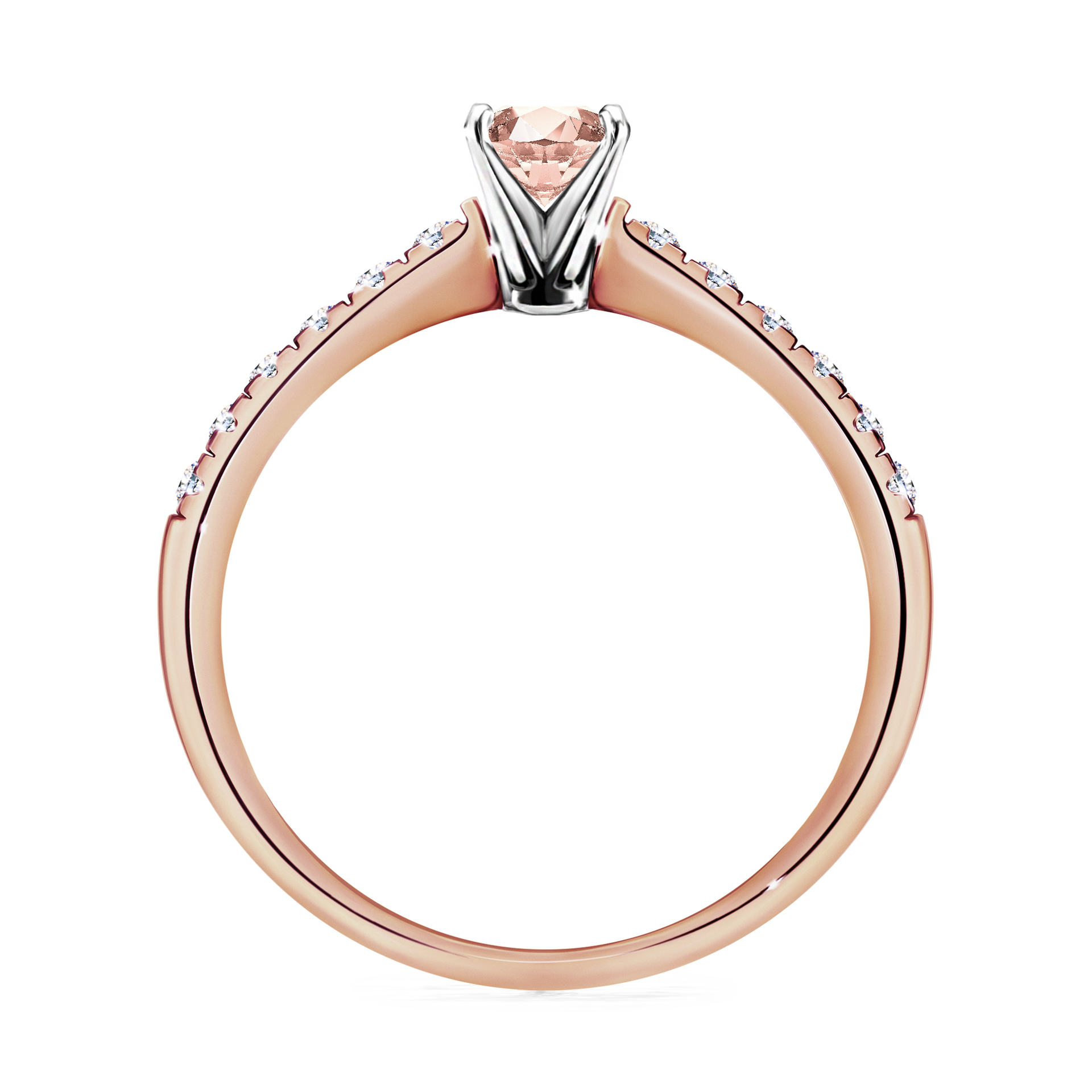 Pierścionek zaręczynowy My Sunshine z różowego złota z morganitem 0,39CT