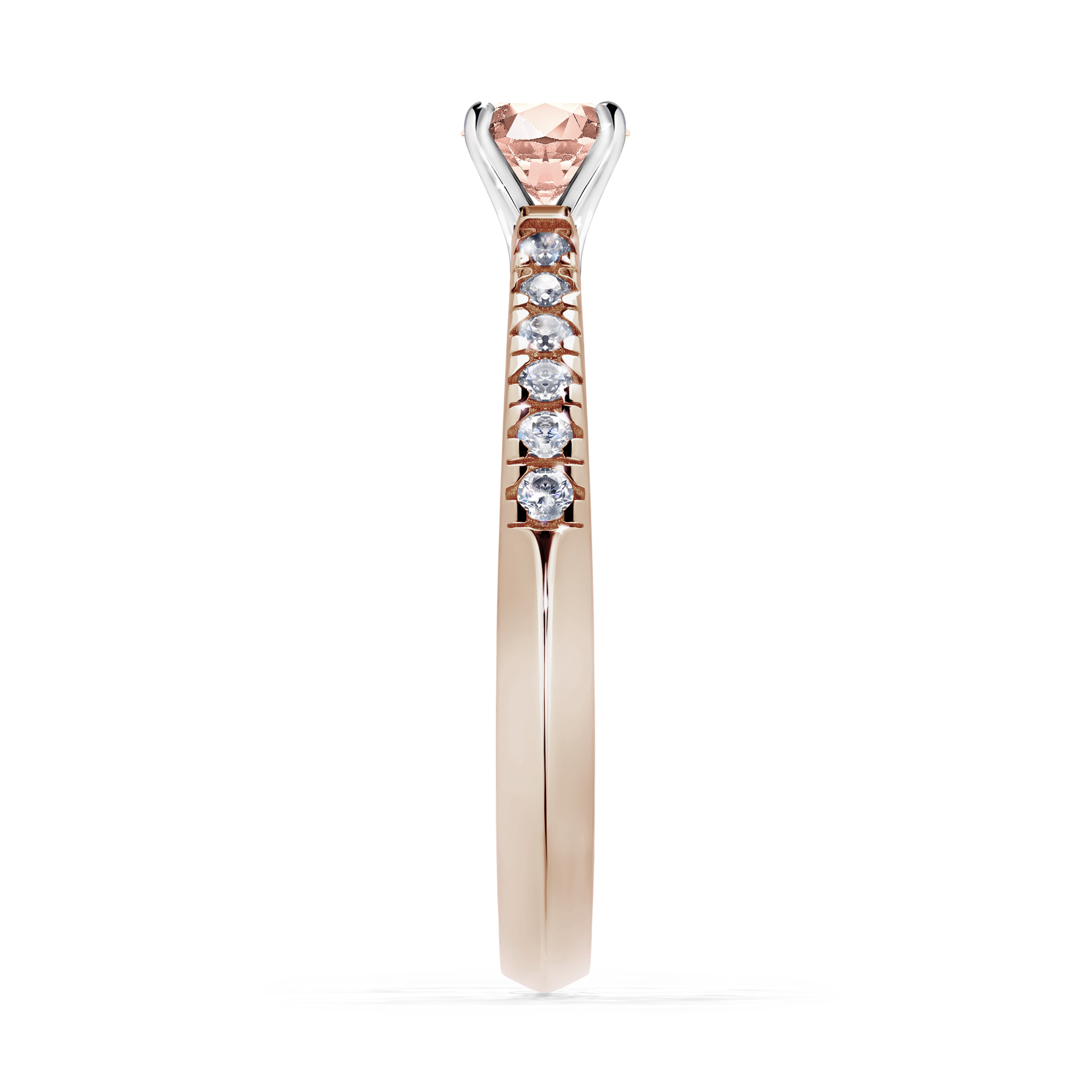 Pierścionek zaręczynowy My Sunshine z różowego złota z morganitem 0,39CT