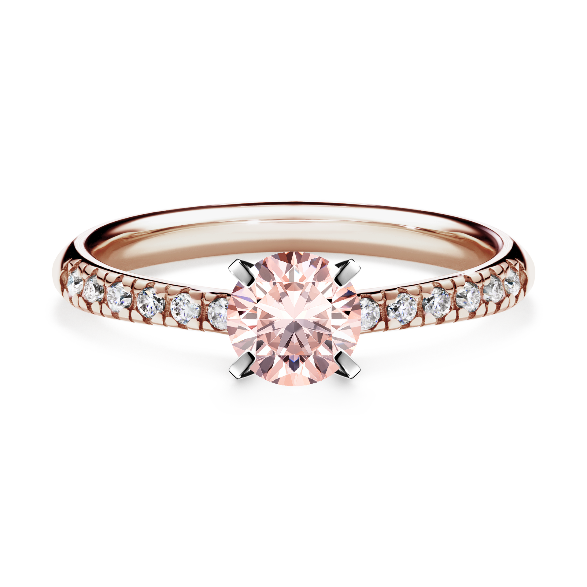 Pierścionek zaręczynowy My Sunshine z różowego złota z morganitem 0,64CT