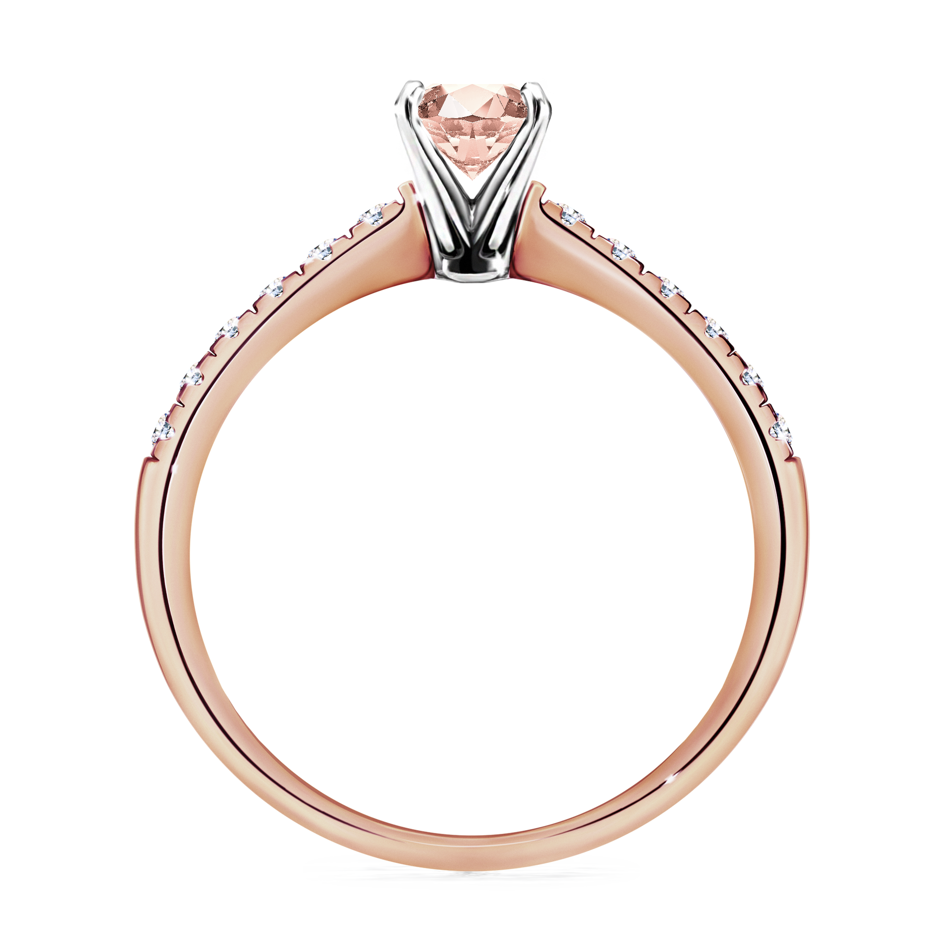 Pierścionek zaręczynowy My Sunshine z różowego złota z morganitem 0,64CT