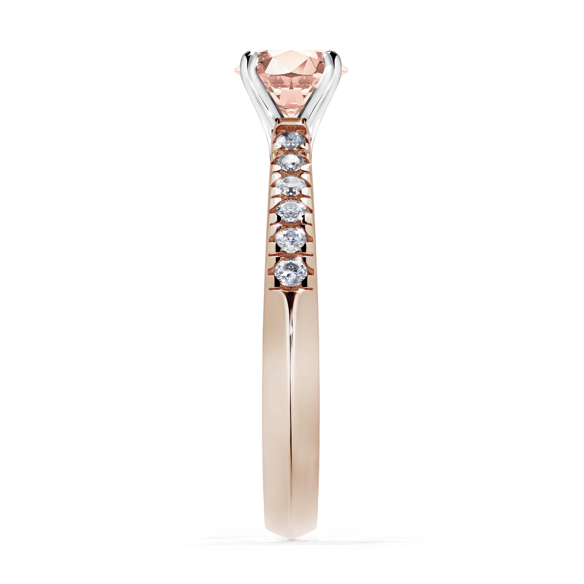 Pierścionek zaręczynowy My Sunshine z różowego złota z morganitem 0,64CT