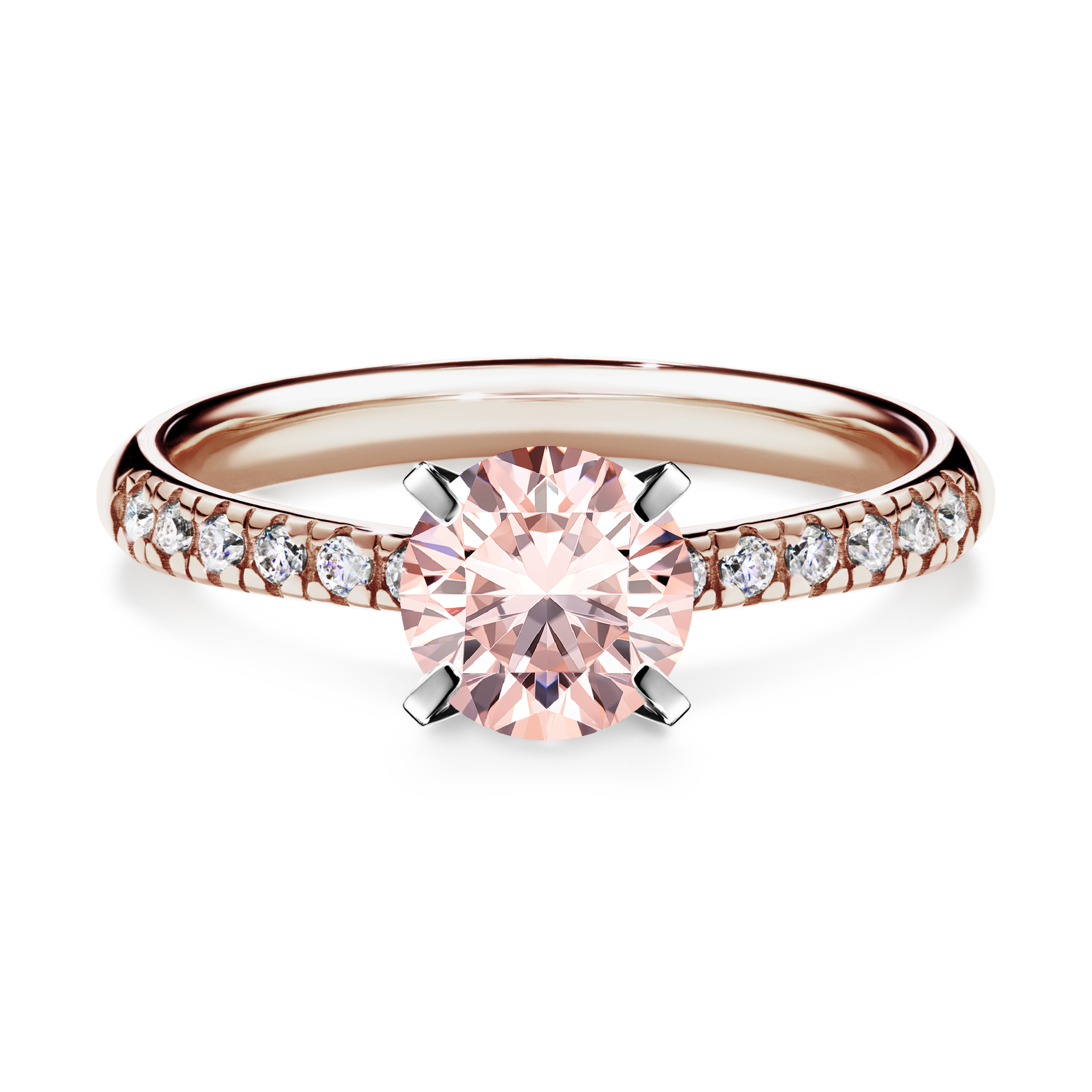 Pierścionek zaręczynowy My Sunshine z różowego złota z morganitem 1,00CT