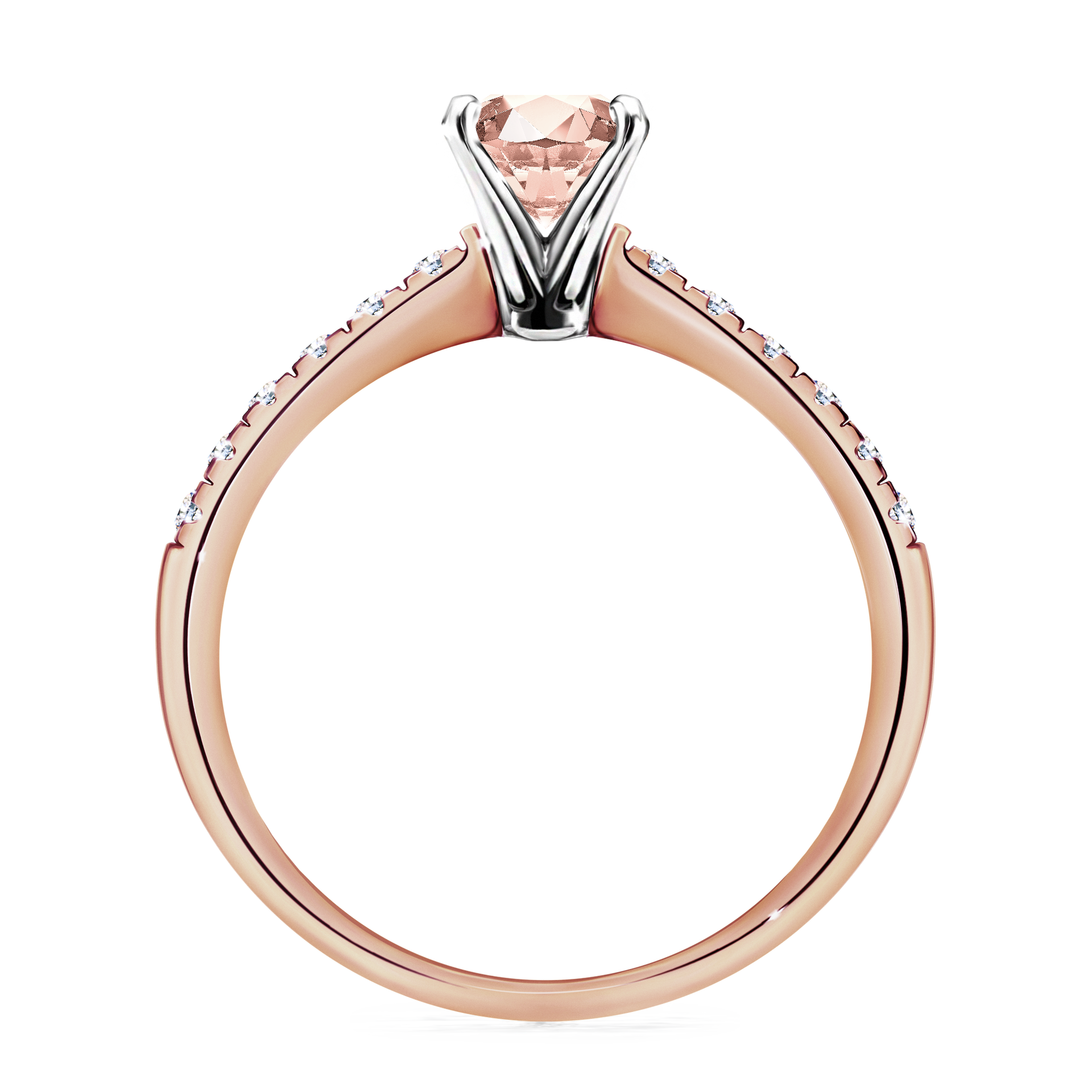 Pierścionek zaręczynowy My Sunshine z różowego złota z morganitem 1,00CT