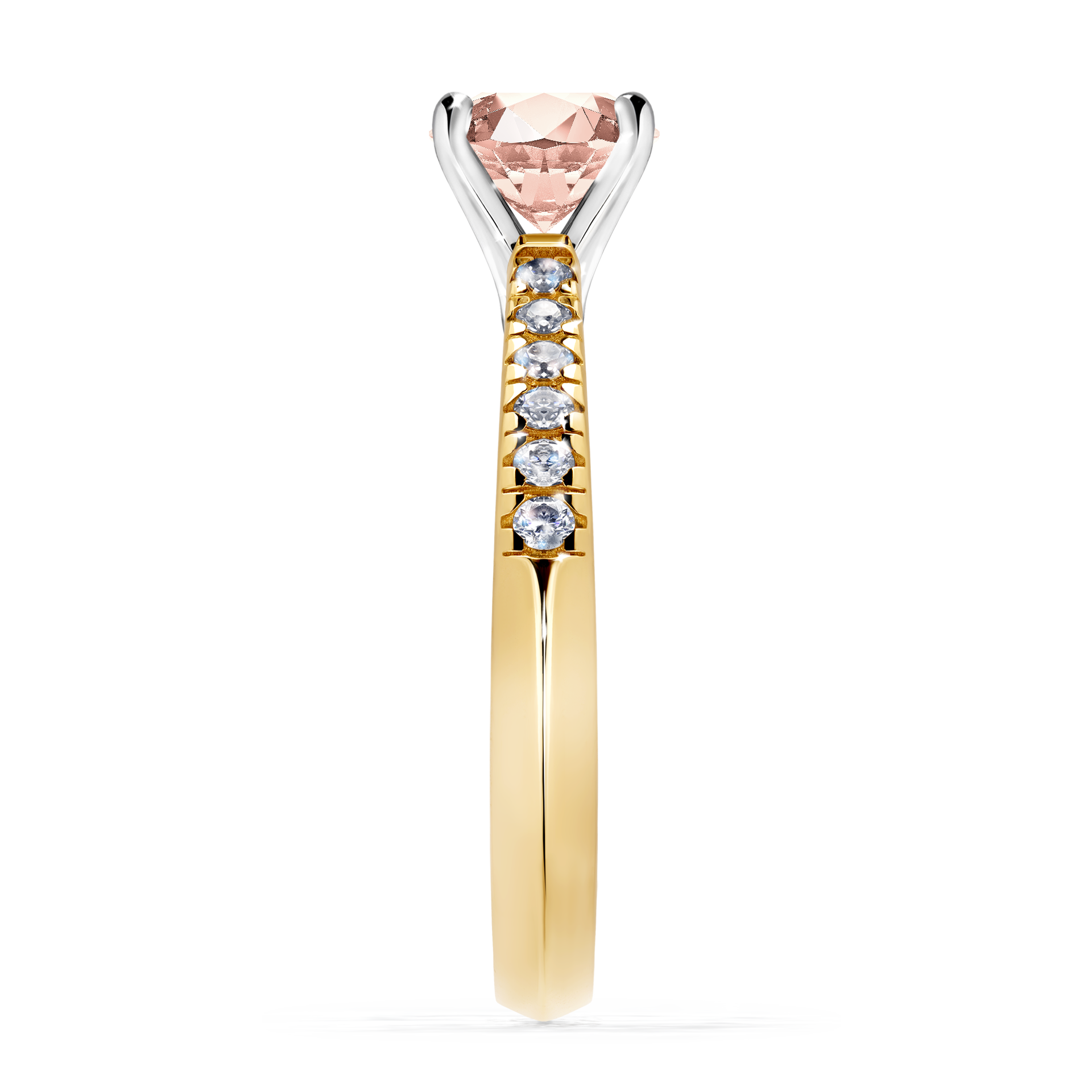 Pierścionek zaręczynowy My Sunshine z żółtego złota z morganitem 1,00CT