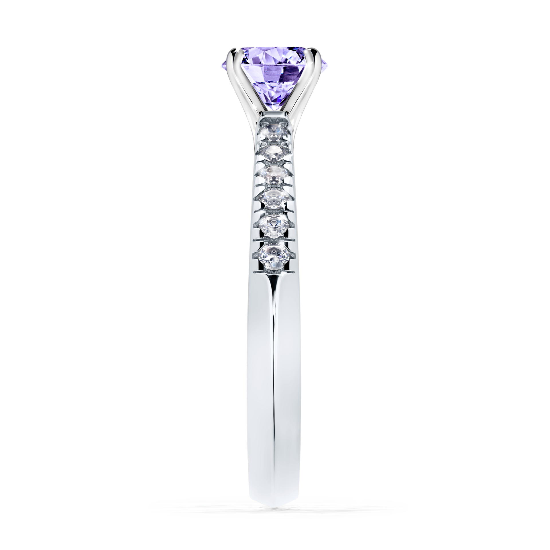 Pierścionek zaręczynowy My Sunshine z białego złota z tanzanitem 0,64CT