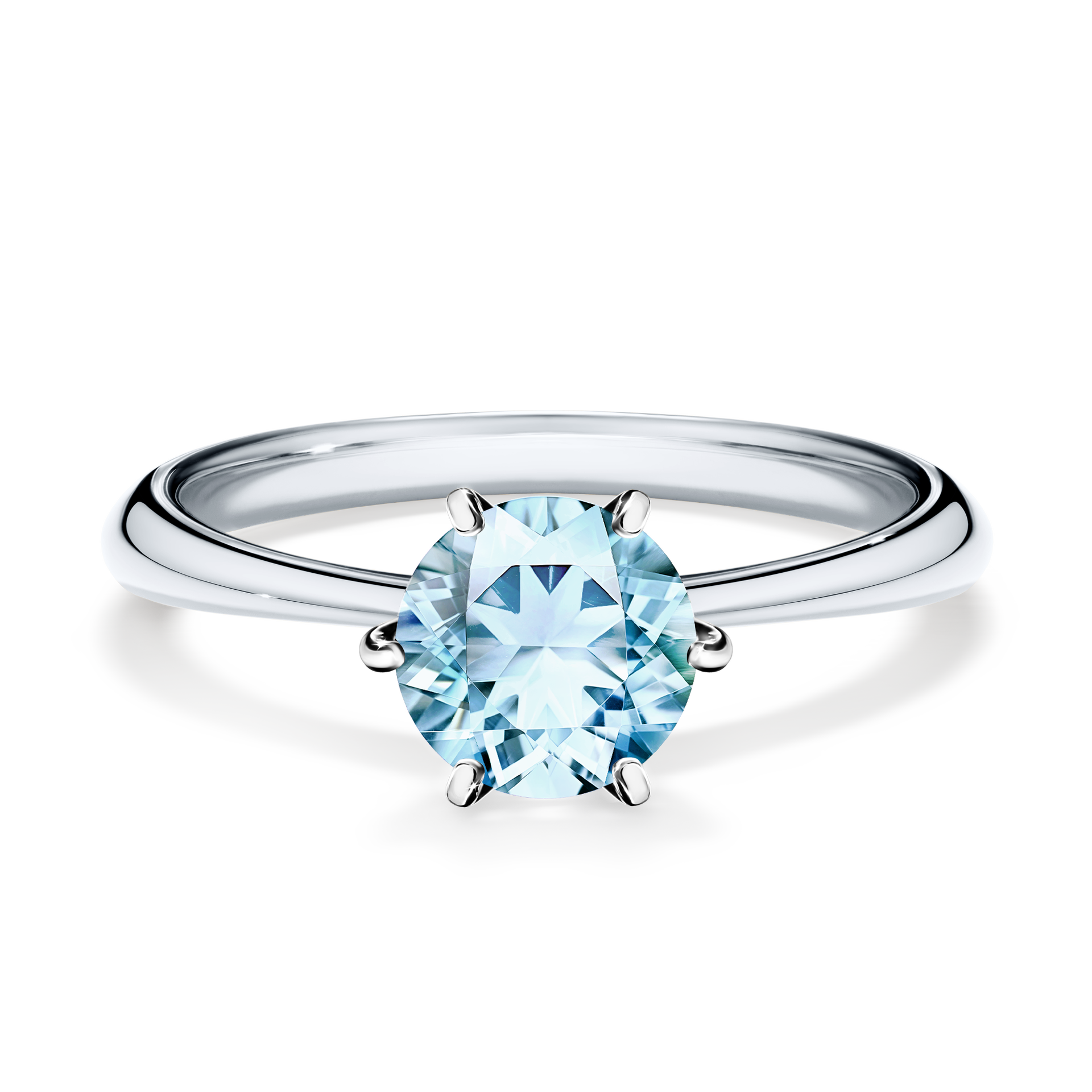 Pierścionek zaręczynowy My Love z białego złota z akwamarynem 1,00CT