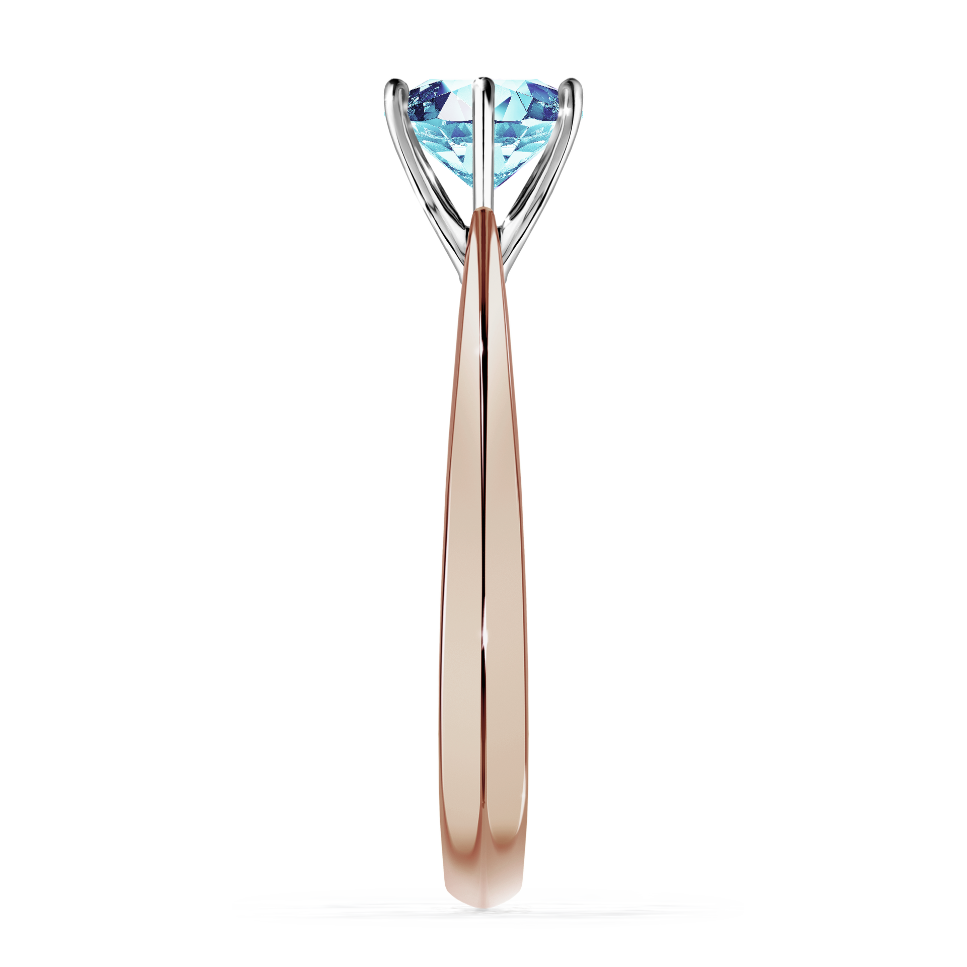 Pierścionek zaręczynowy My Love z różowego złota z akwamarynem 1,00CT