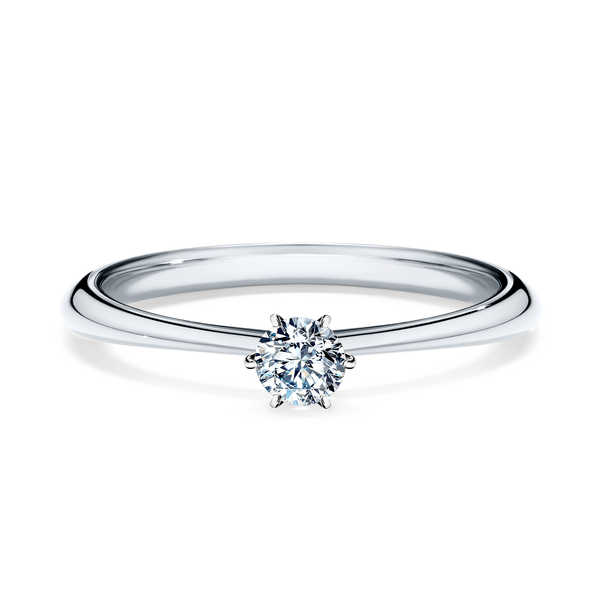 Pierścionek zaręczynowy My Love z białego złota z diamentem laboratoryjnym 0,17CT