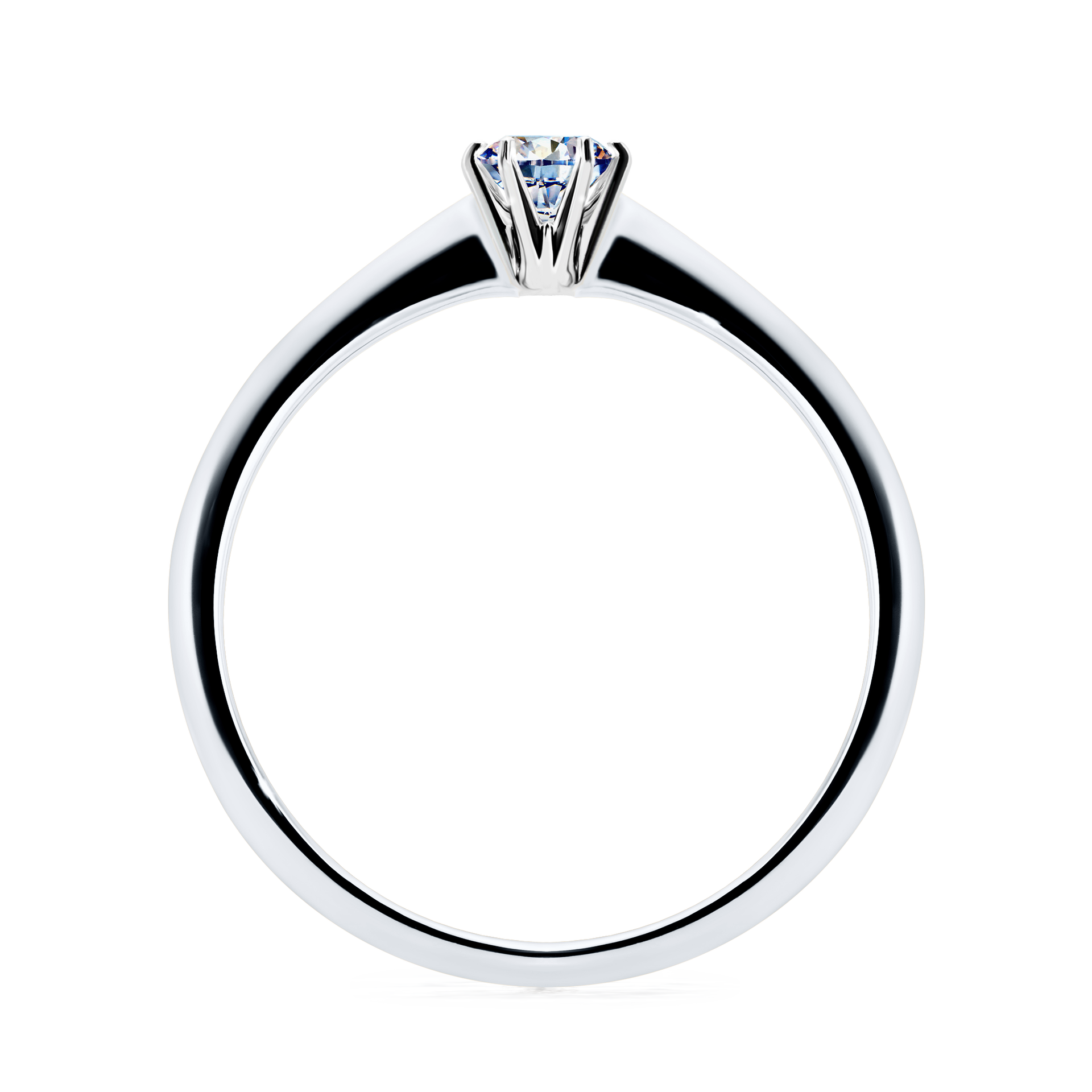 Pierścionek zaręczynowy My Love z białego złota z diamentem laboratoryjnym 0,17CT