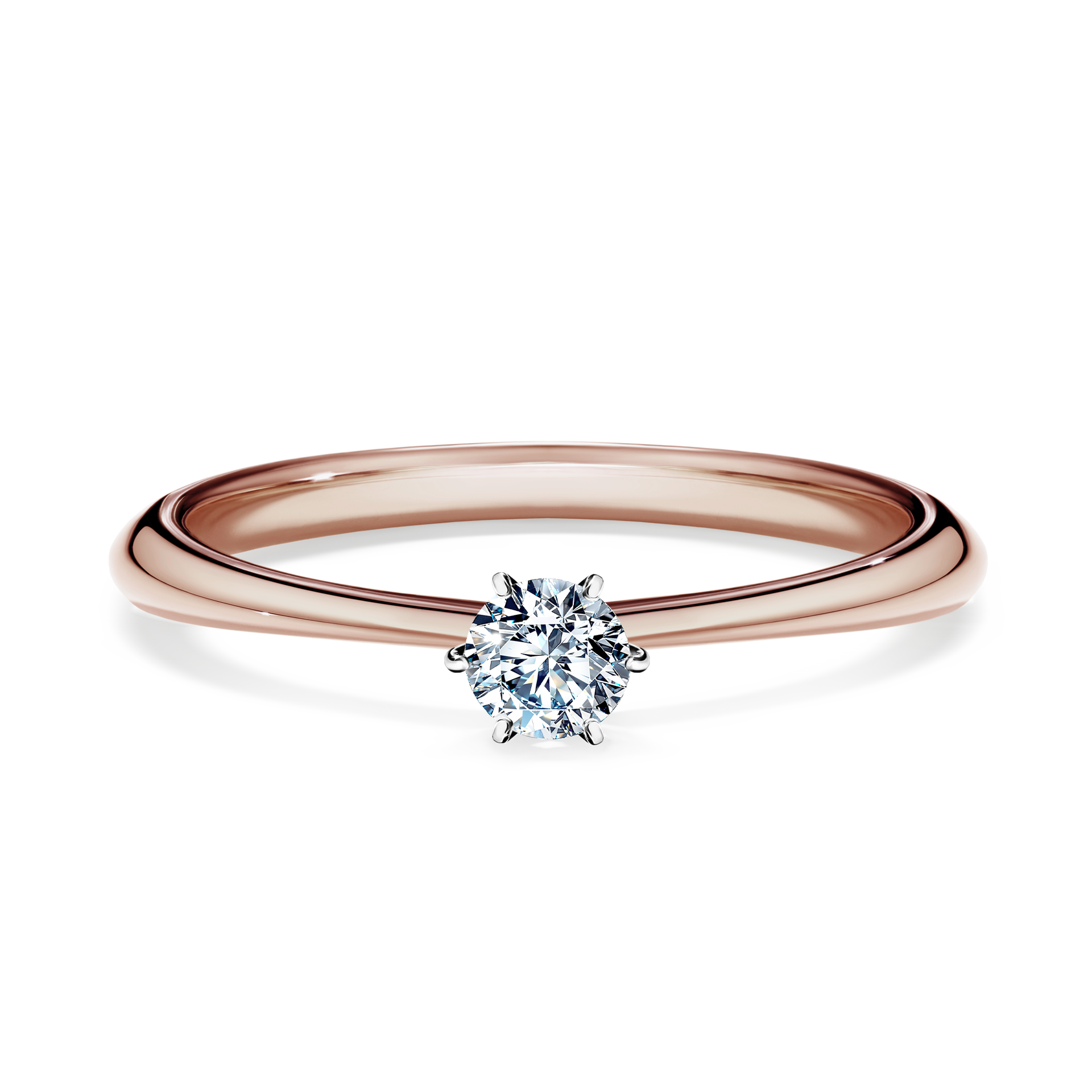Pierścionek zaręczynowy My Love z różowego złota z diamentem laboratoryjnym 0,17CT