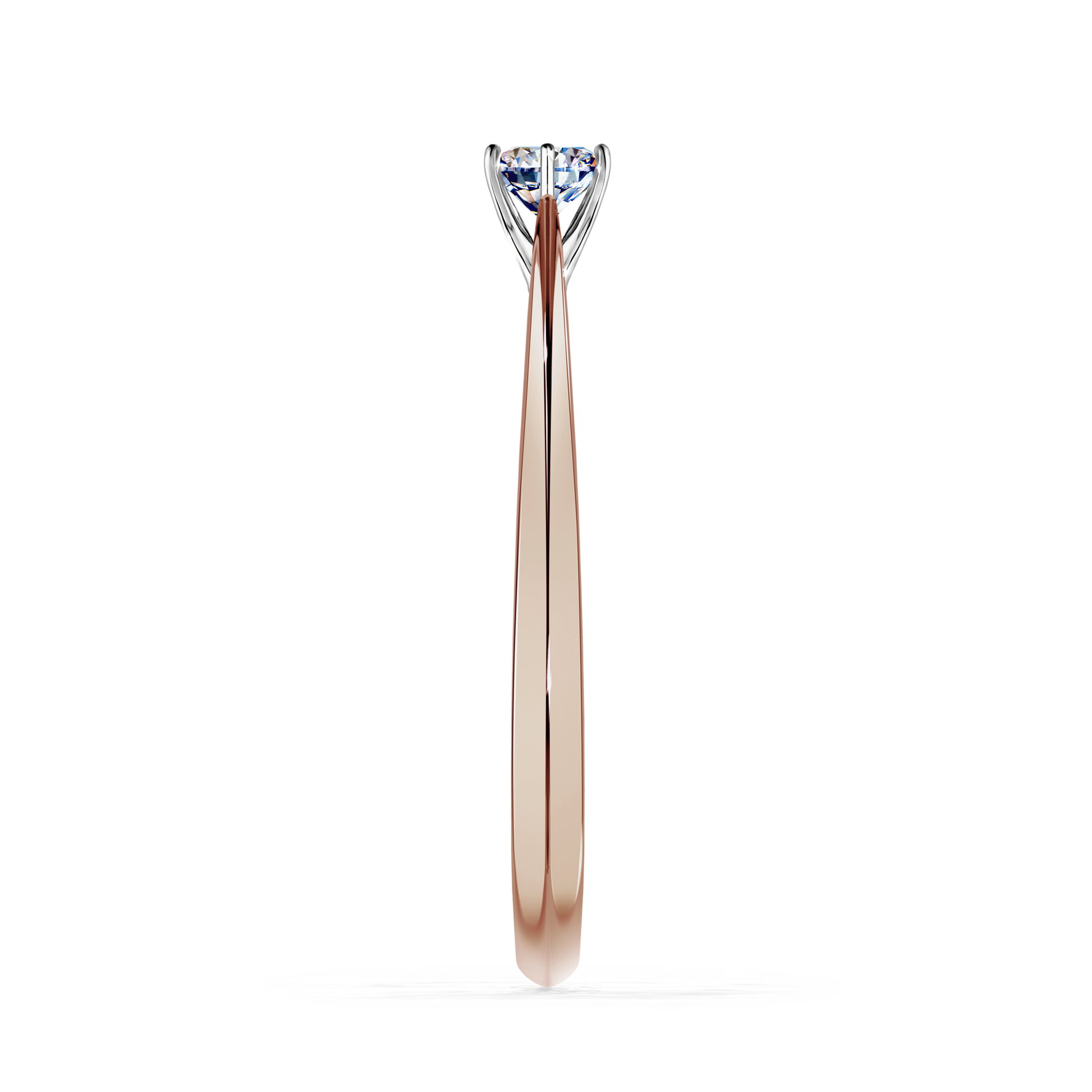 Pierścionek zaręczynowy My Love z różowego złota z diamentem laboratoryjnym 0,17CT