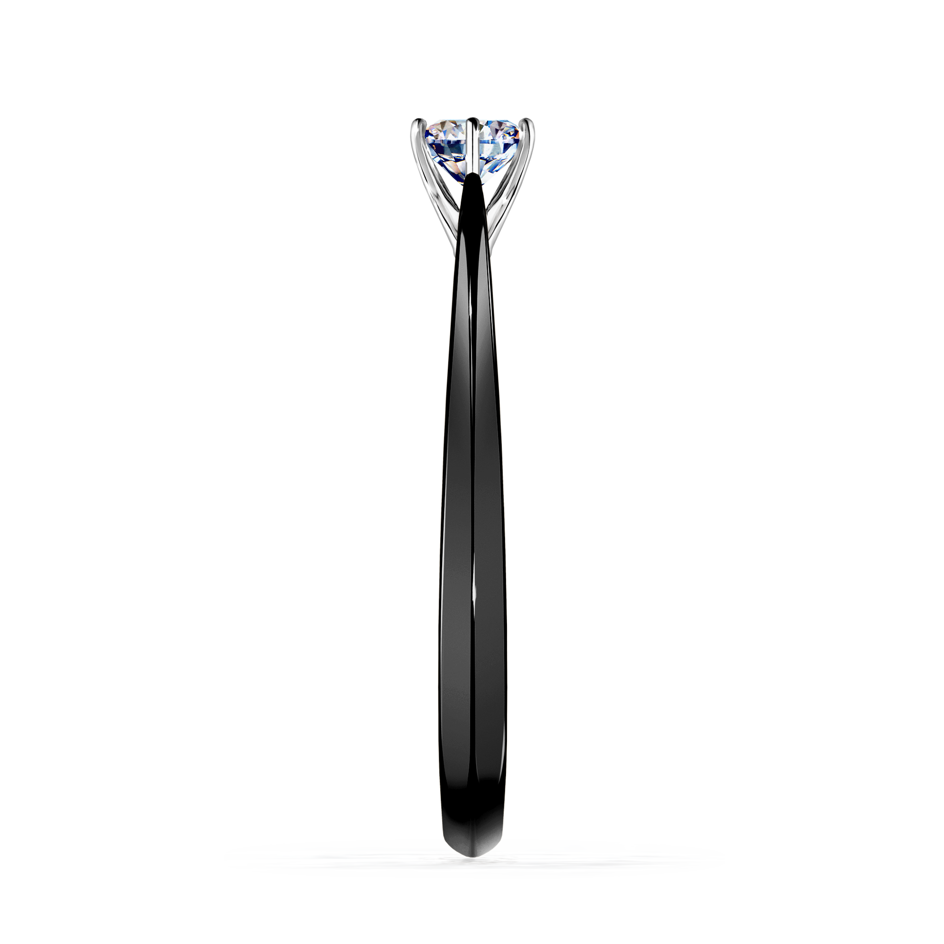 Pierścionek zaręczynowy My Love z czarnego złota z diamentem laboratoryjnym 0,25CT