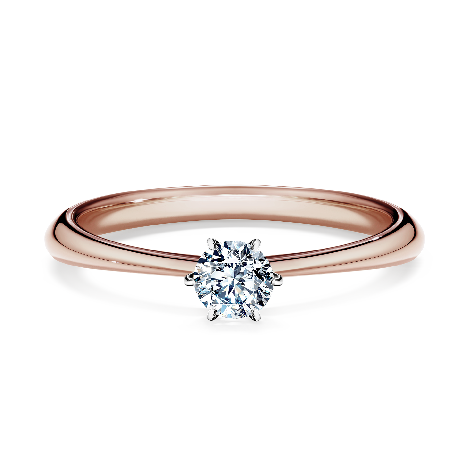 Pierścionek zaręczynowy My Love z różowego złota z diamentem naturalnym 0,25CT