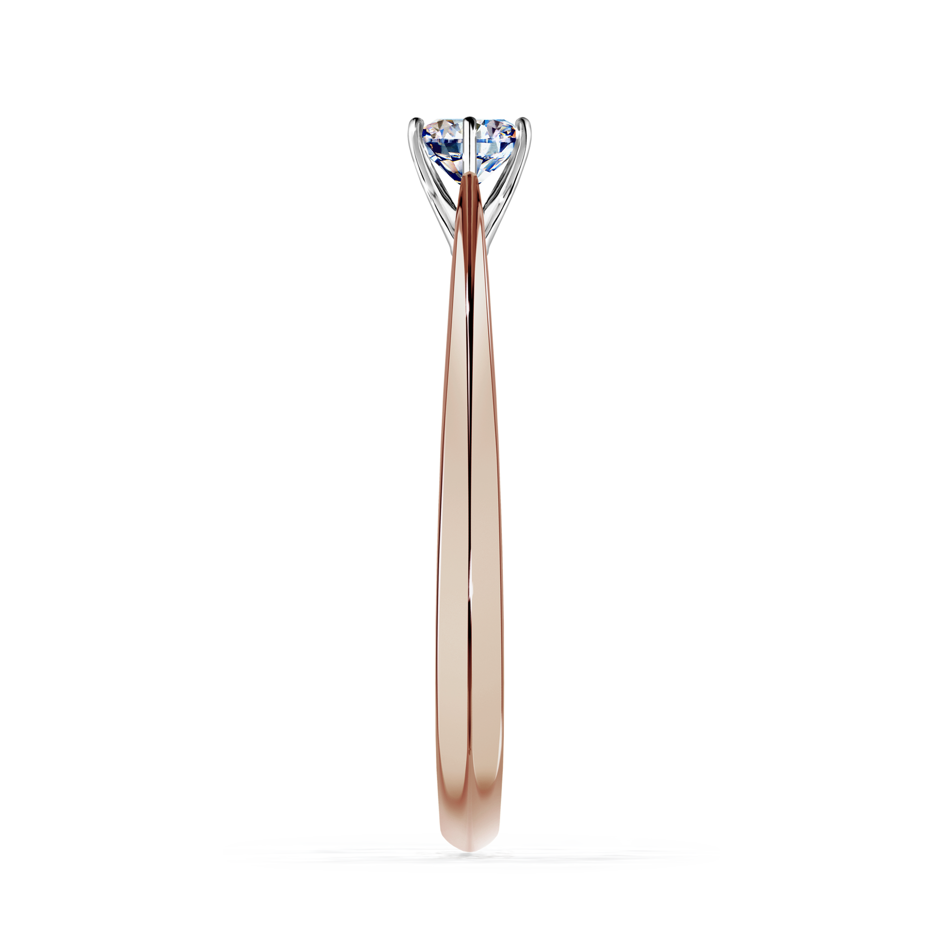 Pierścionek zaręczynowy My Love z różowego złota z diamentem naturalnym 0,25CT