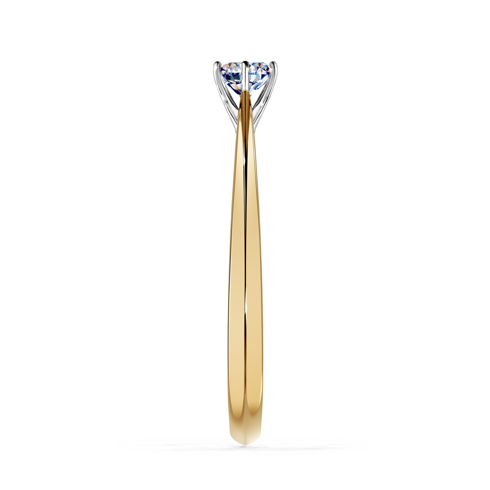 Pierścionek zaręczynowy My Love z żółtego złota z diamentem naturalnym 0,25CT