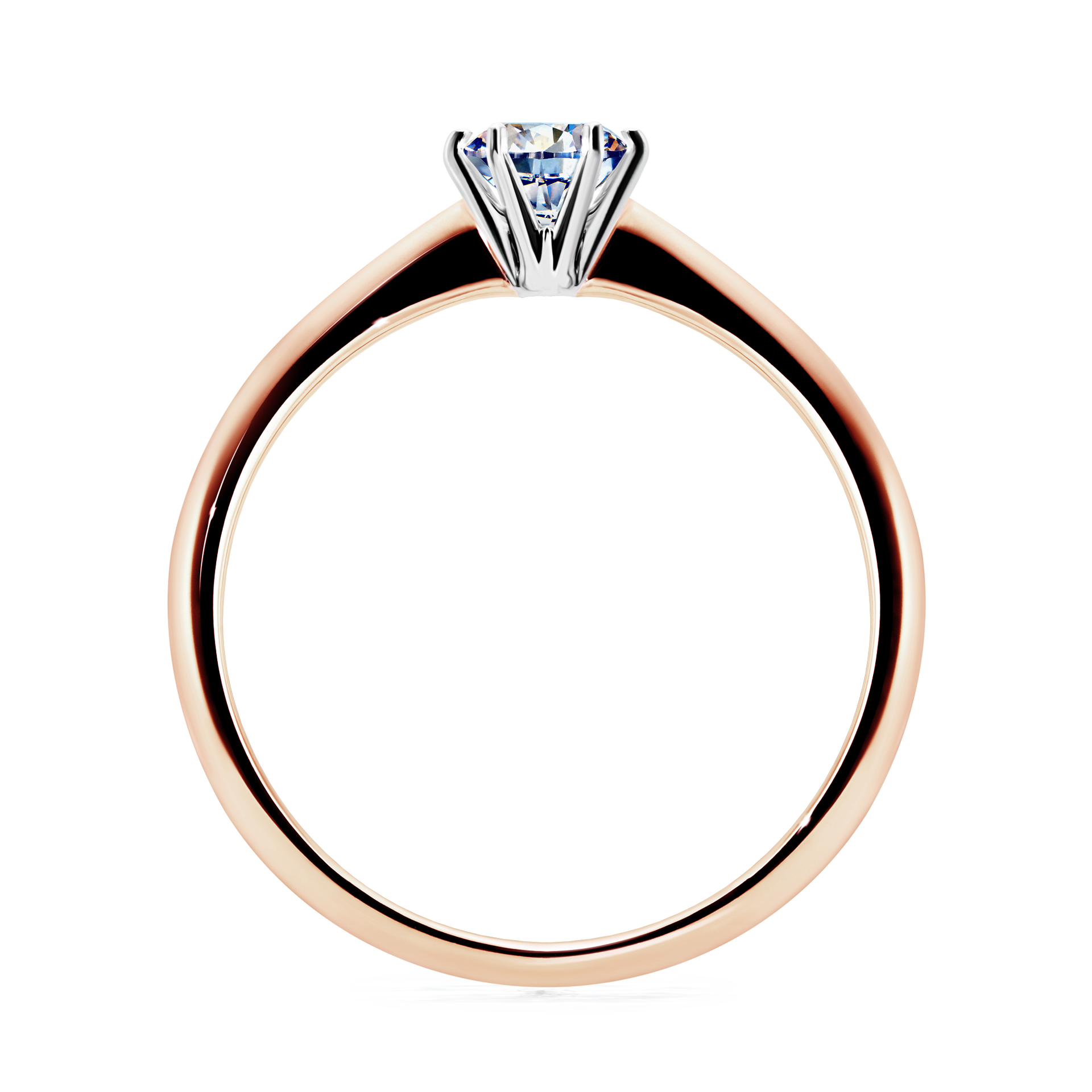Pierścionek zaręczynowy My Love z różowego złota z diamentem naturalnym 0,30CT