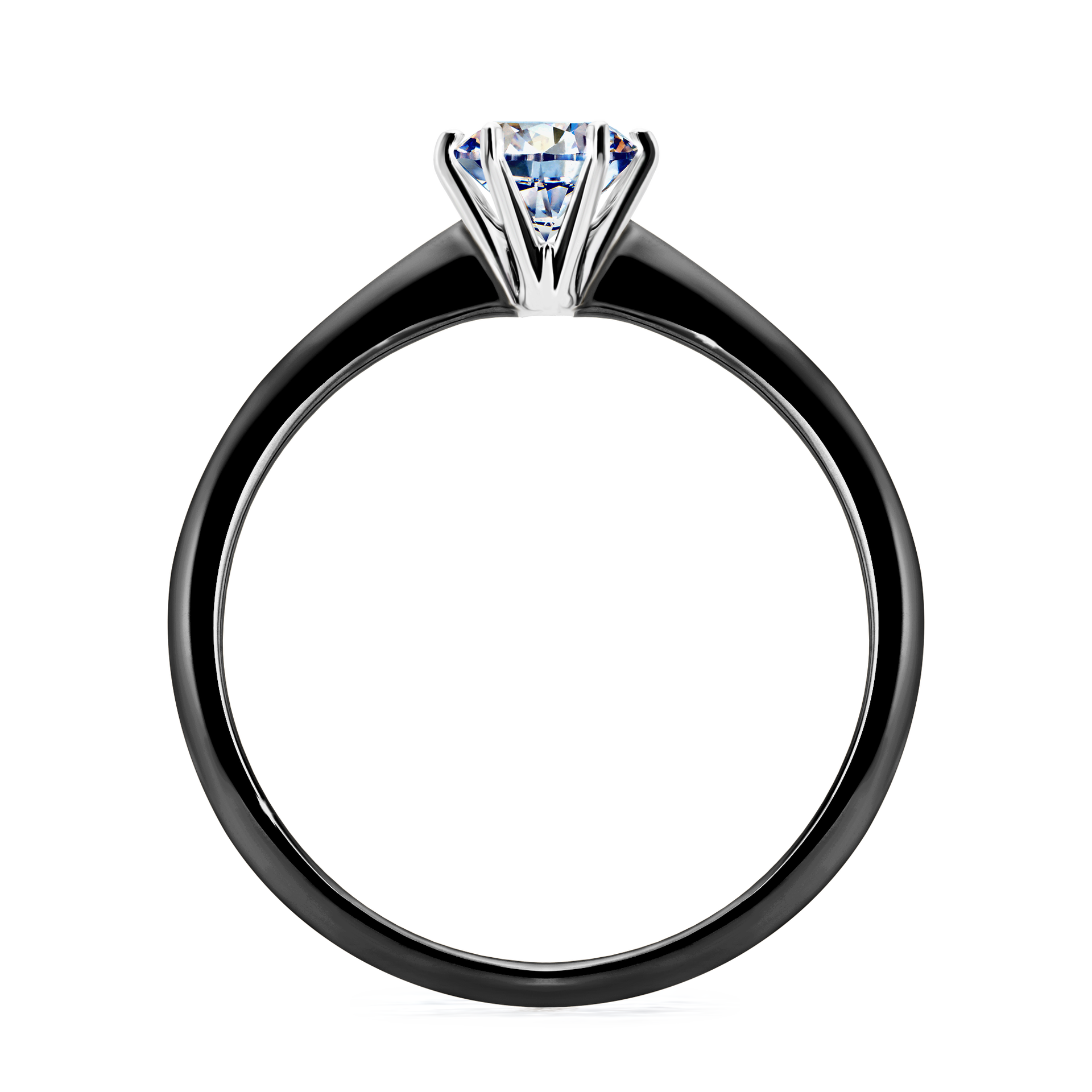 Pierścionek zaręczynowy My Love z czarnego złota z diamentem naturalnym 0,50CT
