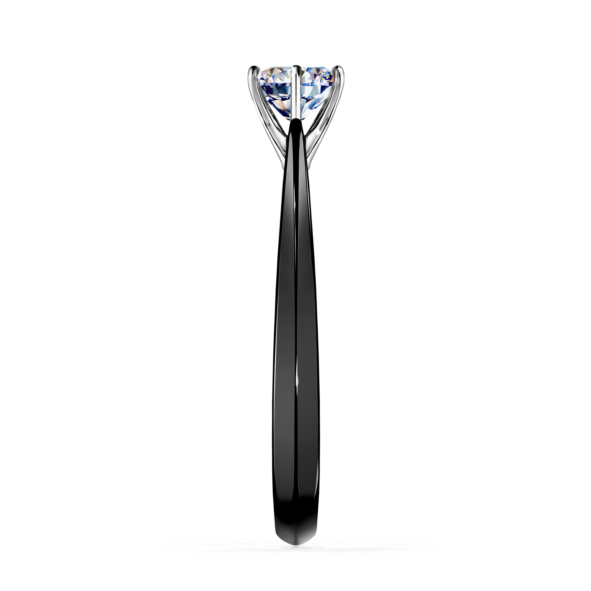 Pierścionek zaręczynowy My Love z czarnego złota z diamentem naturalnym 0,50CT