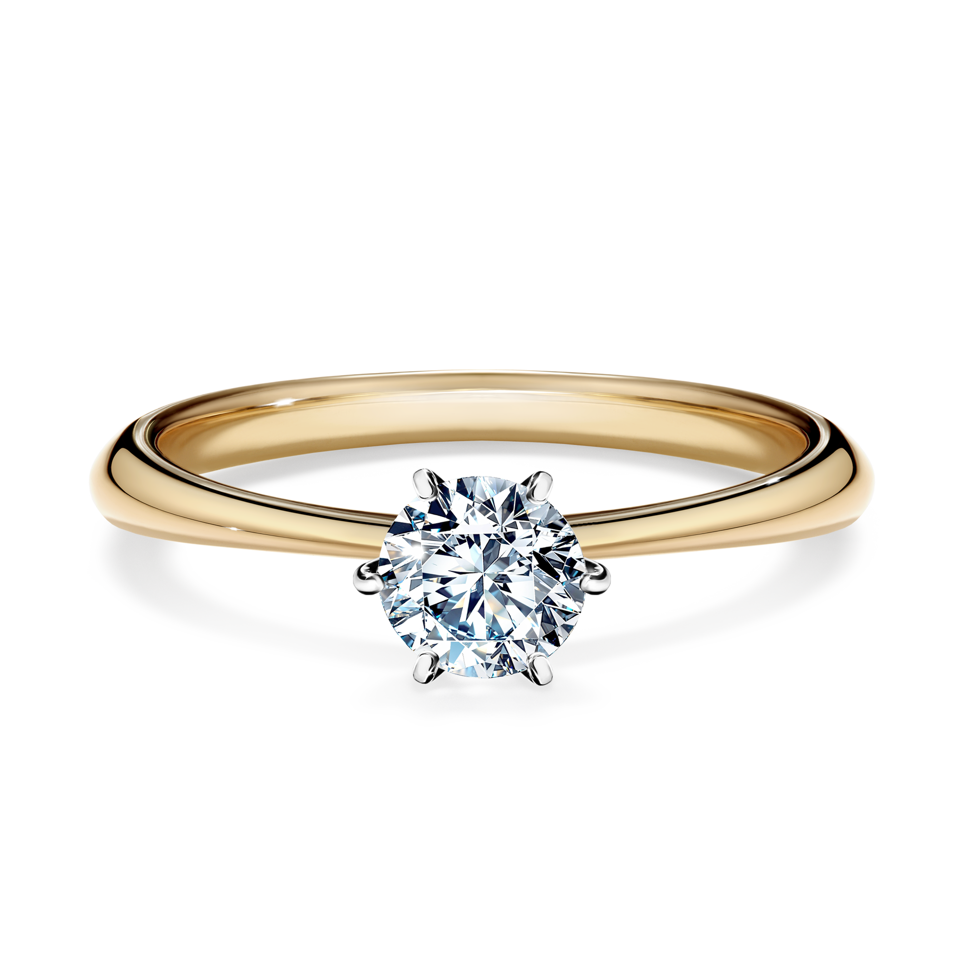 Pierścionek zaręczynowy My Love z żółtego złota z diamentem naturalnym 0,50CT
