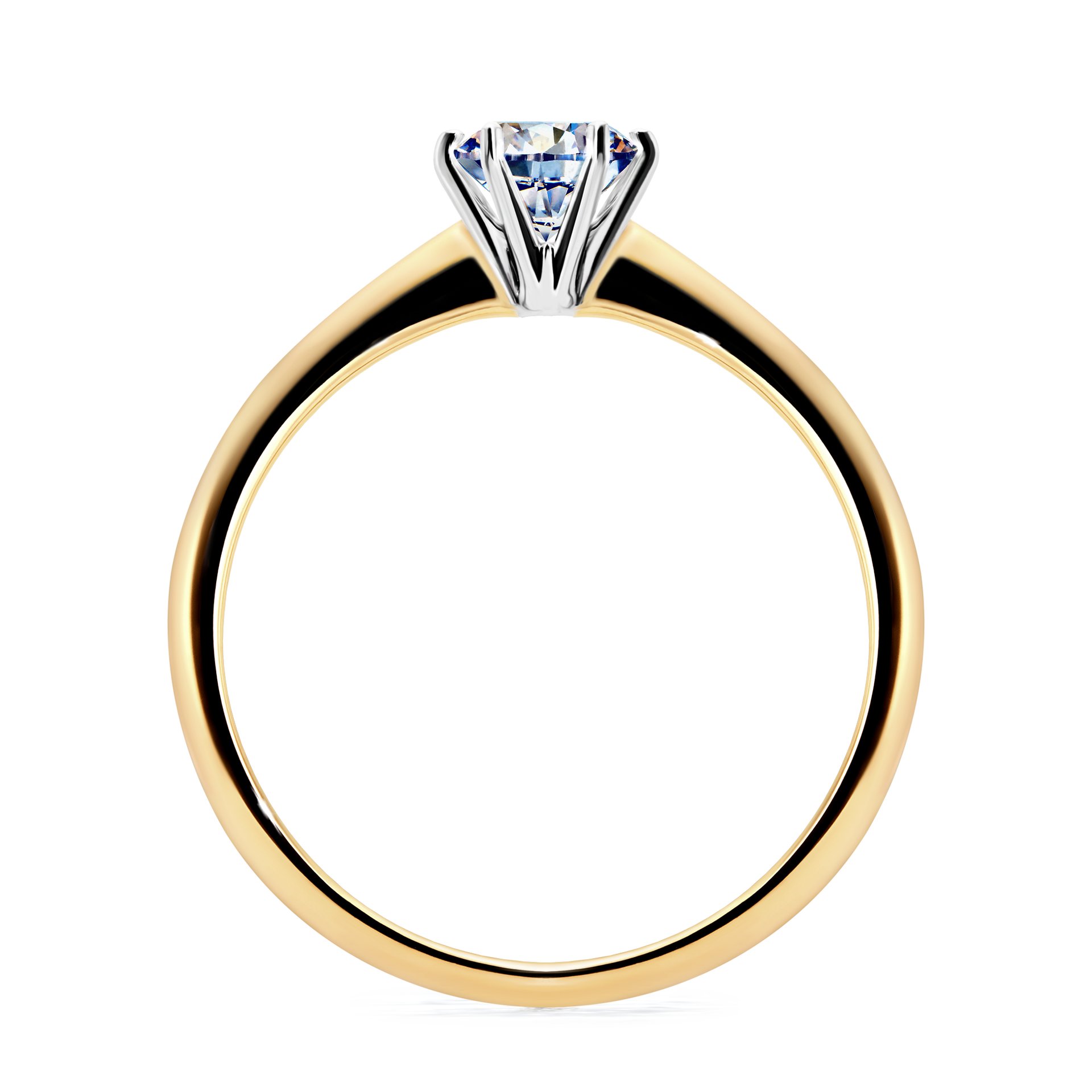 Pierścionek zaręczynowy My Love z żółtego złota z diamentem naturalnym 0,50CT