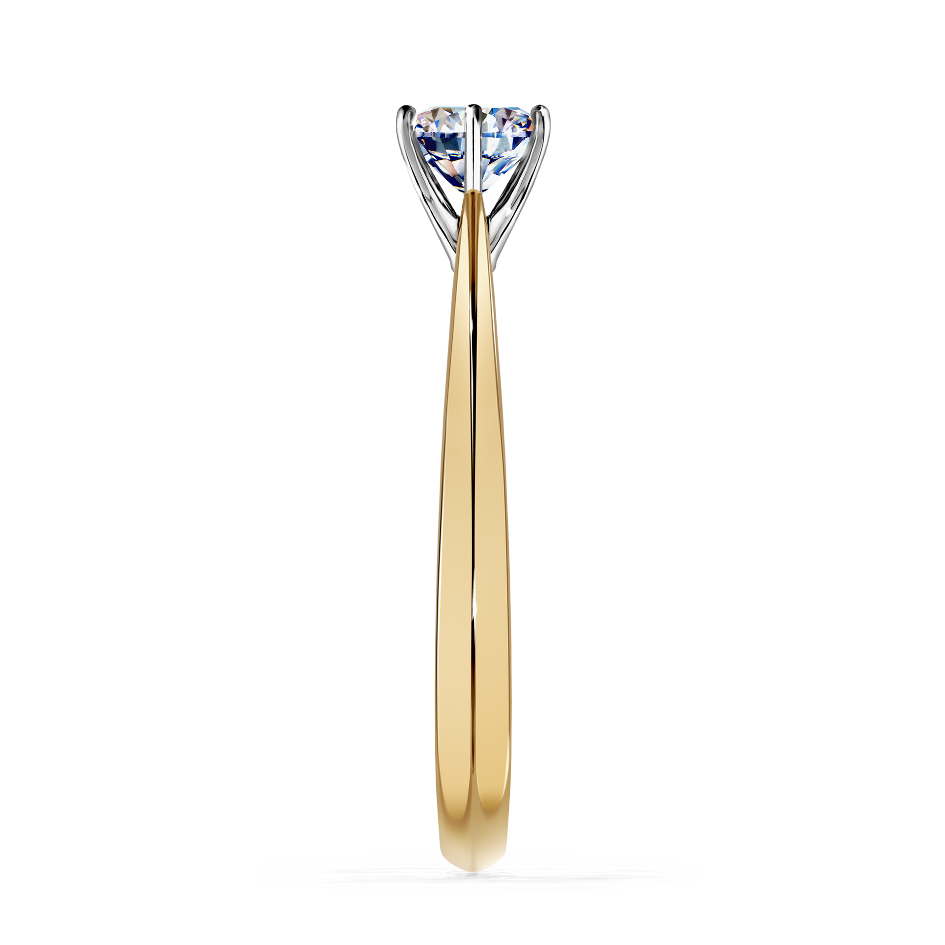 Pierścionek zaręczynowy My Love z żółtego złota z diamentem naturalnym 0,50CT