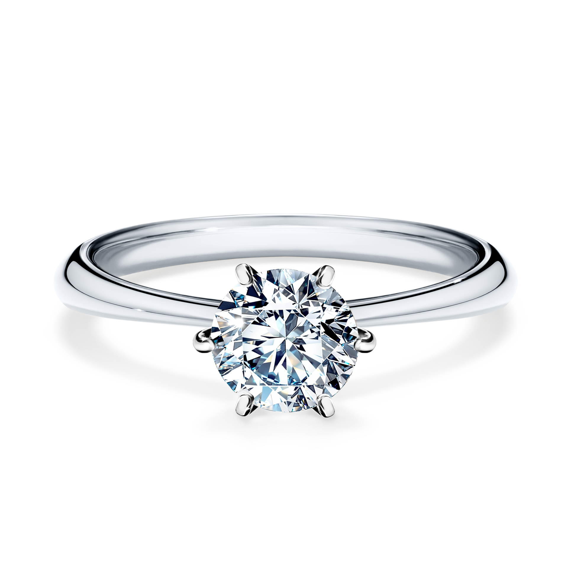 Pierścionek zaręczynowy My Love z białego złota z diamentem naturalnym 0,80CT