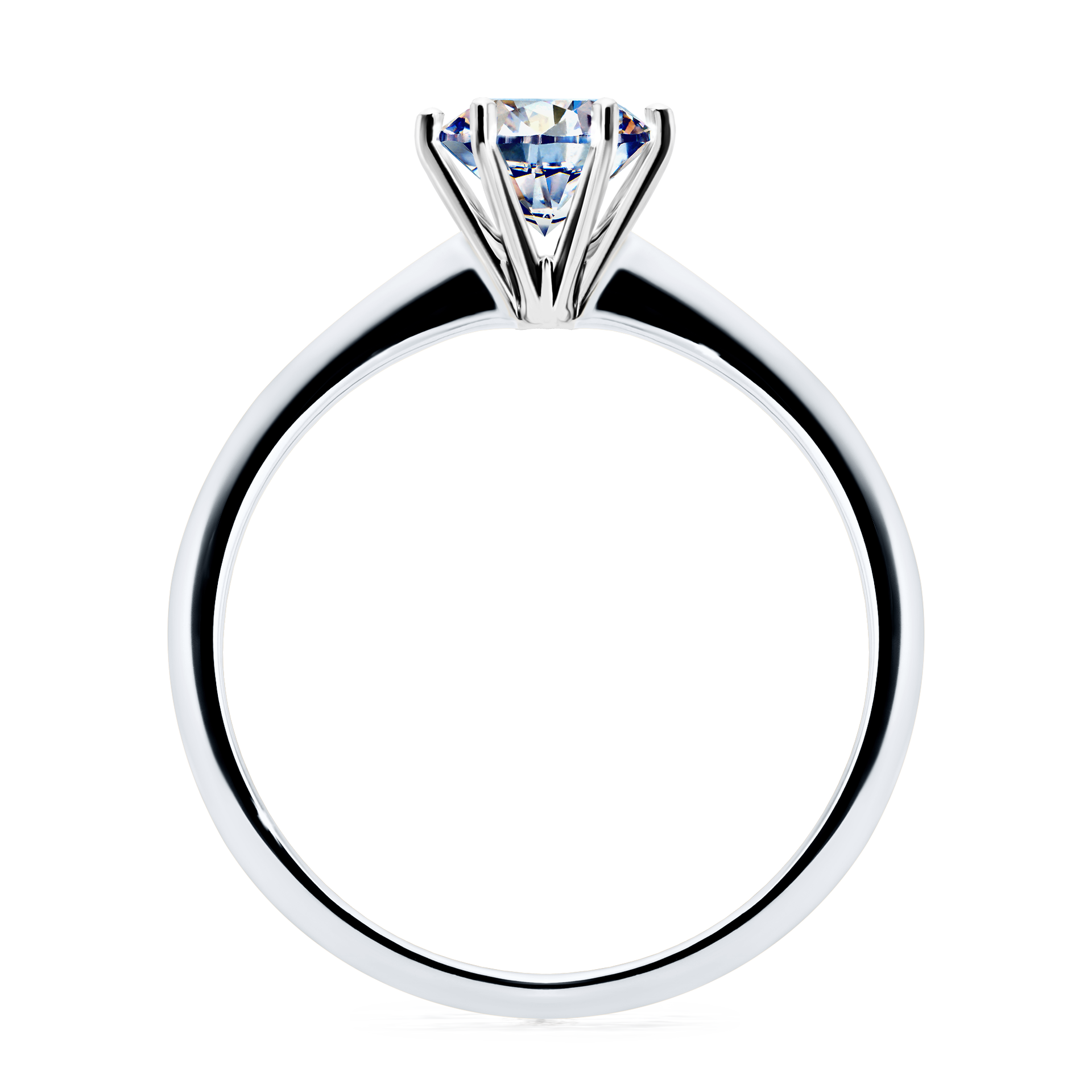 Pierścionek zaręczynowy My Love z białego złota z diamentem naturalnym 0,80CT