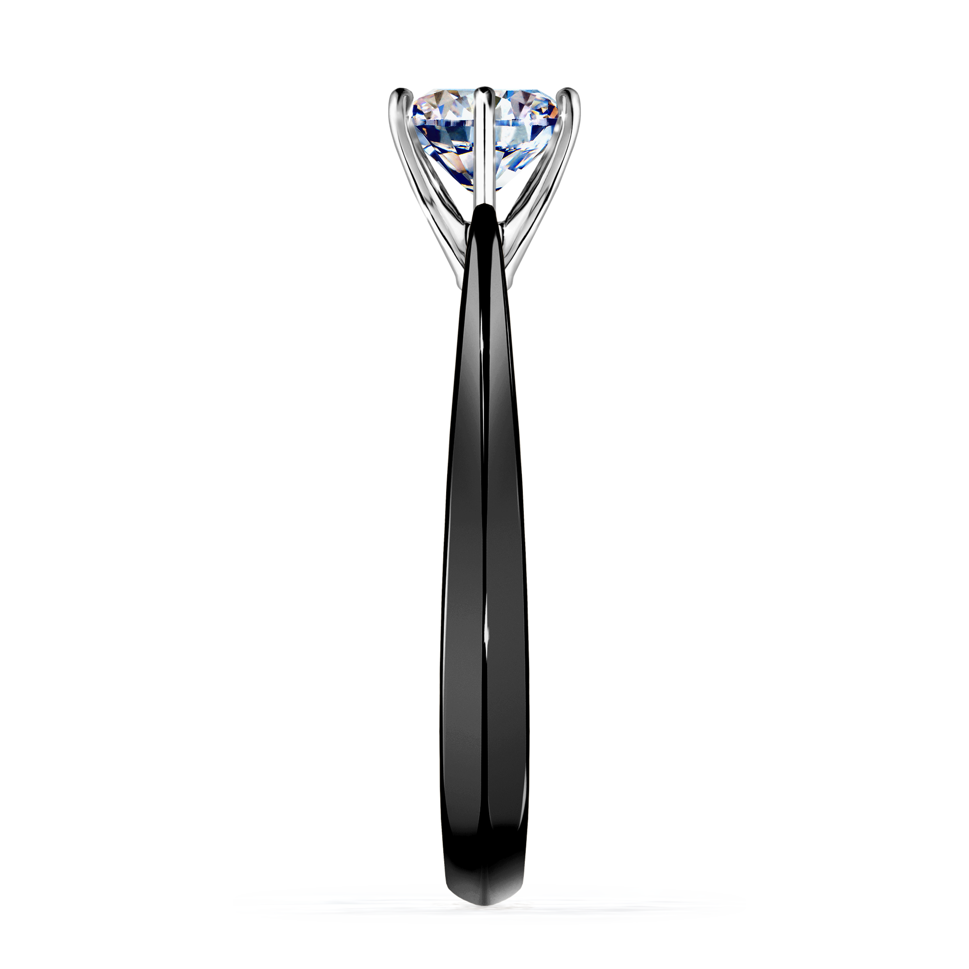 Pierścionek zaręczynowy My Love z czarnego złota z diamentem laboratoryjnym 0,80CT