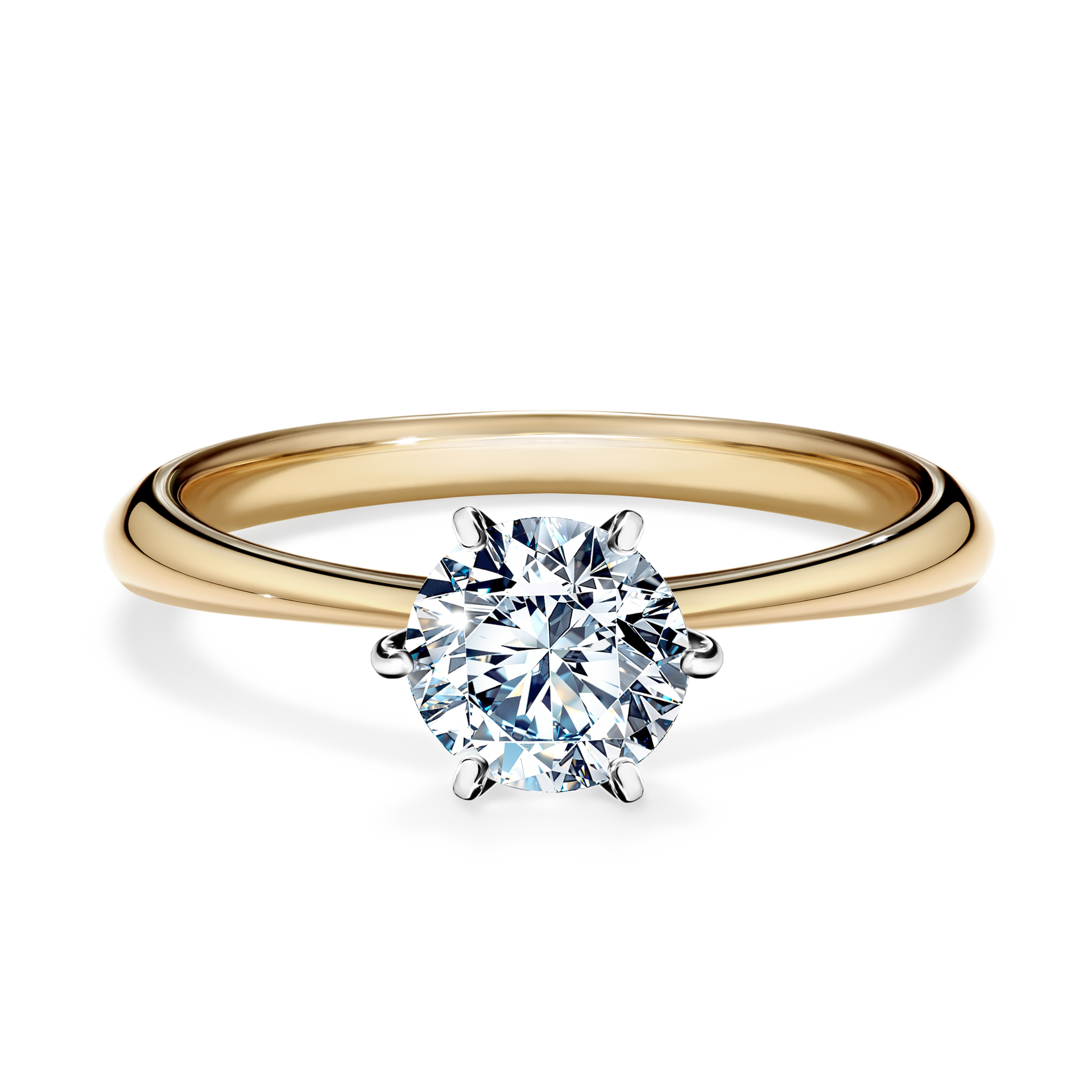 Pierścionek zaręczynowy My Love z żółtego złota z diamentem laboratoryjnym 0,80CT