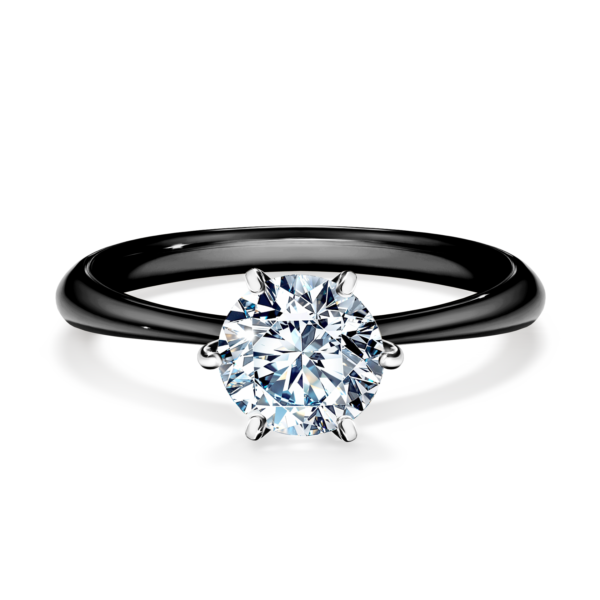 Pierścionek zaręczynowy My Love z czarnego złota z diamentem naturalnym 1,00CT