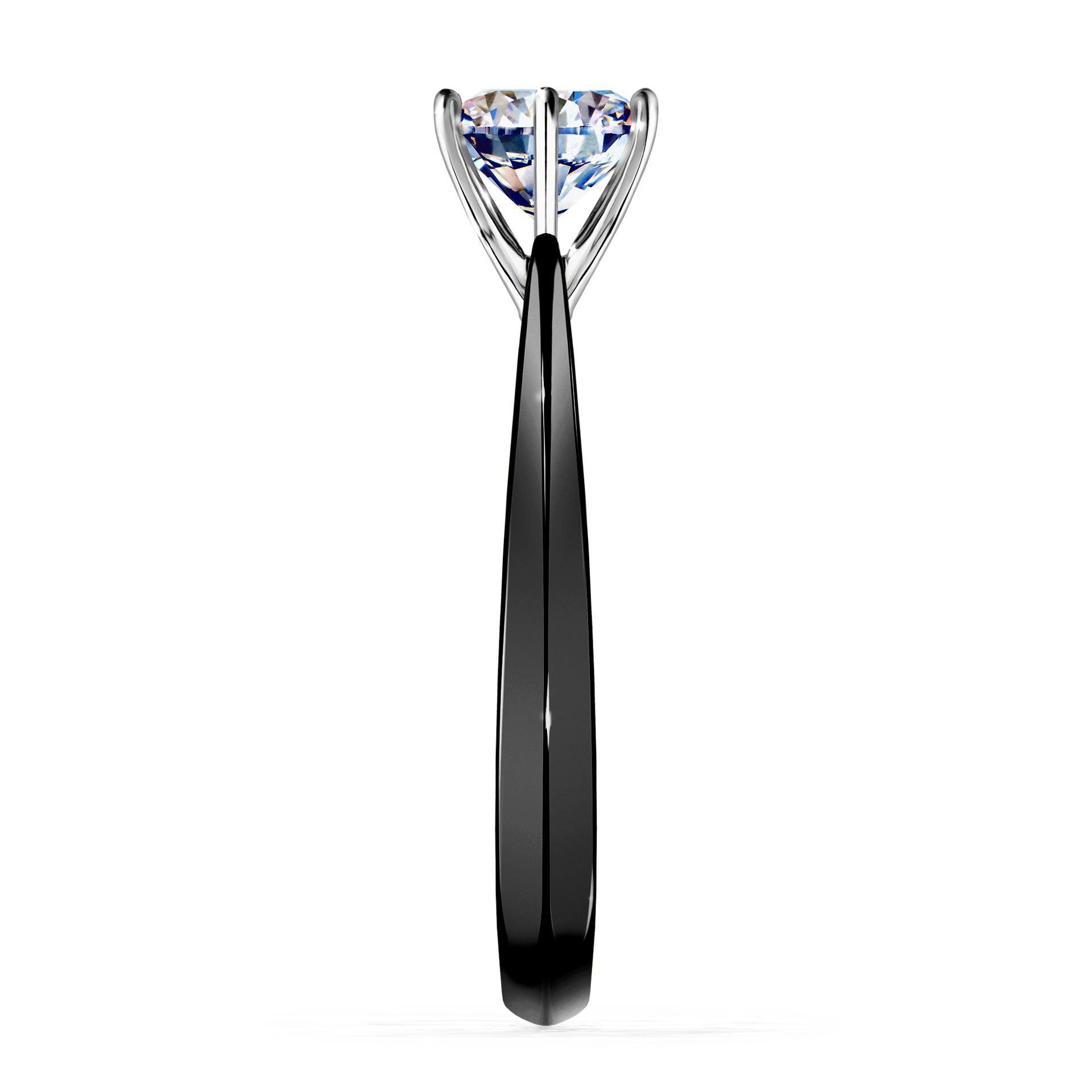 Pierścionek zaręczynowy My Love z czarnego złota z diamentem naturalnym 1,00CT