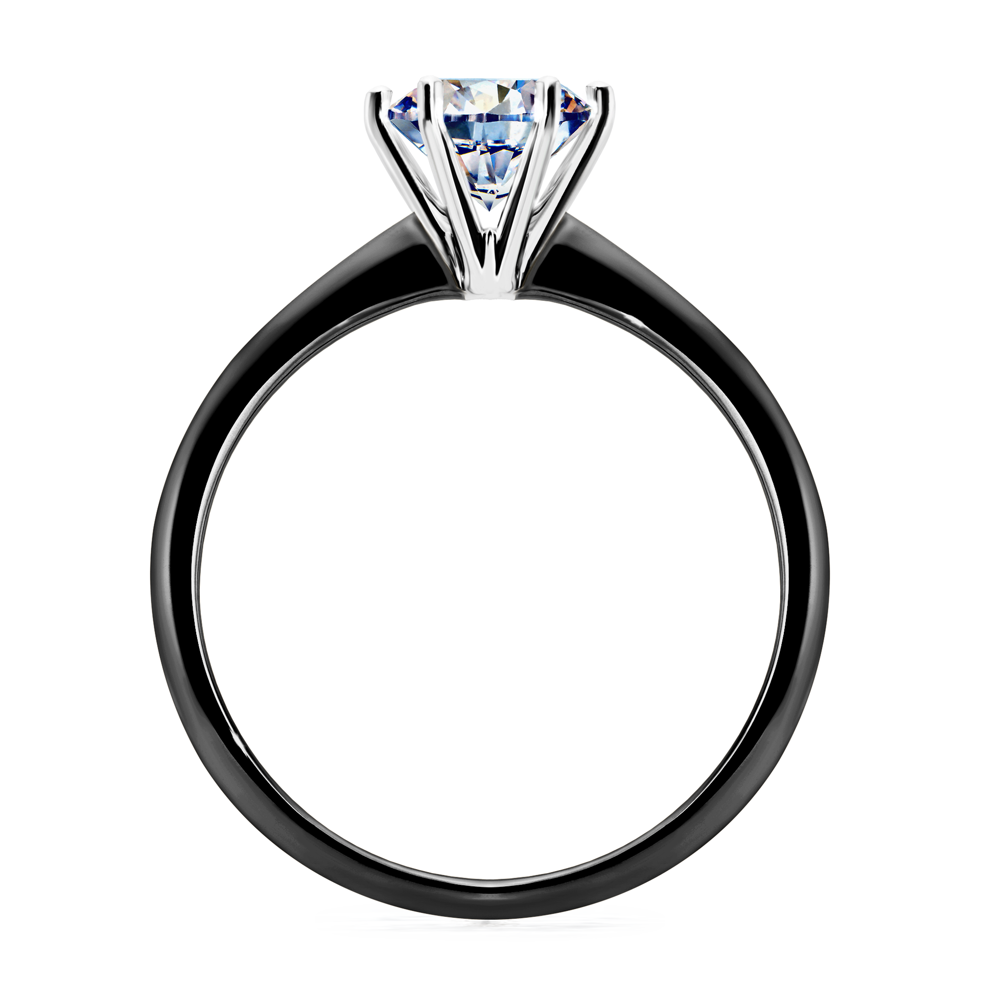 Pierścionek zaręczynowy My Love z czarnego złota z diamentem naturalnym 1,00CT