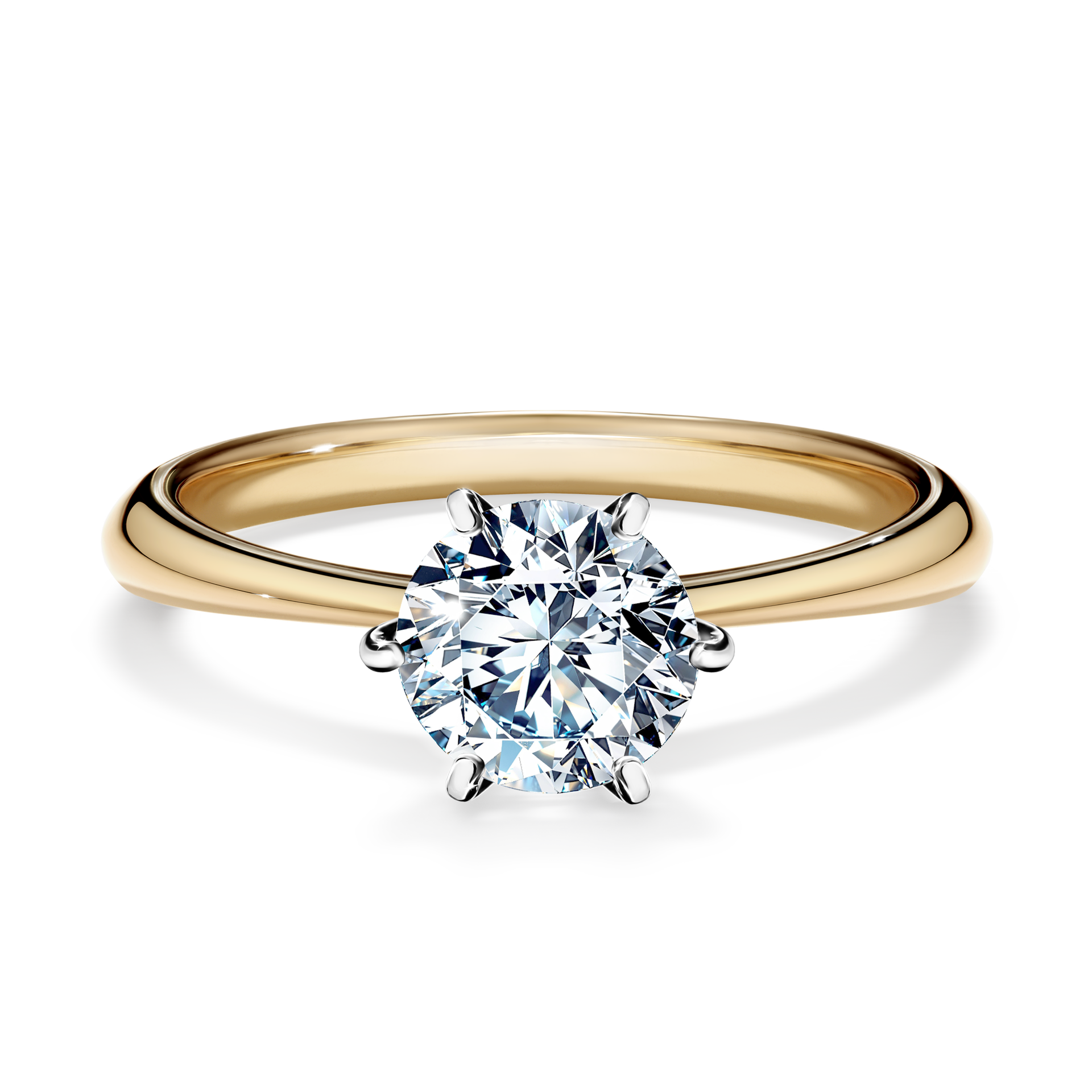 Pierścionek zaręczynowy My Love z żółtego złota z diamentem naturalnym 1,00CT