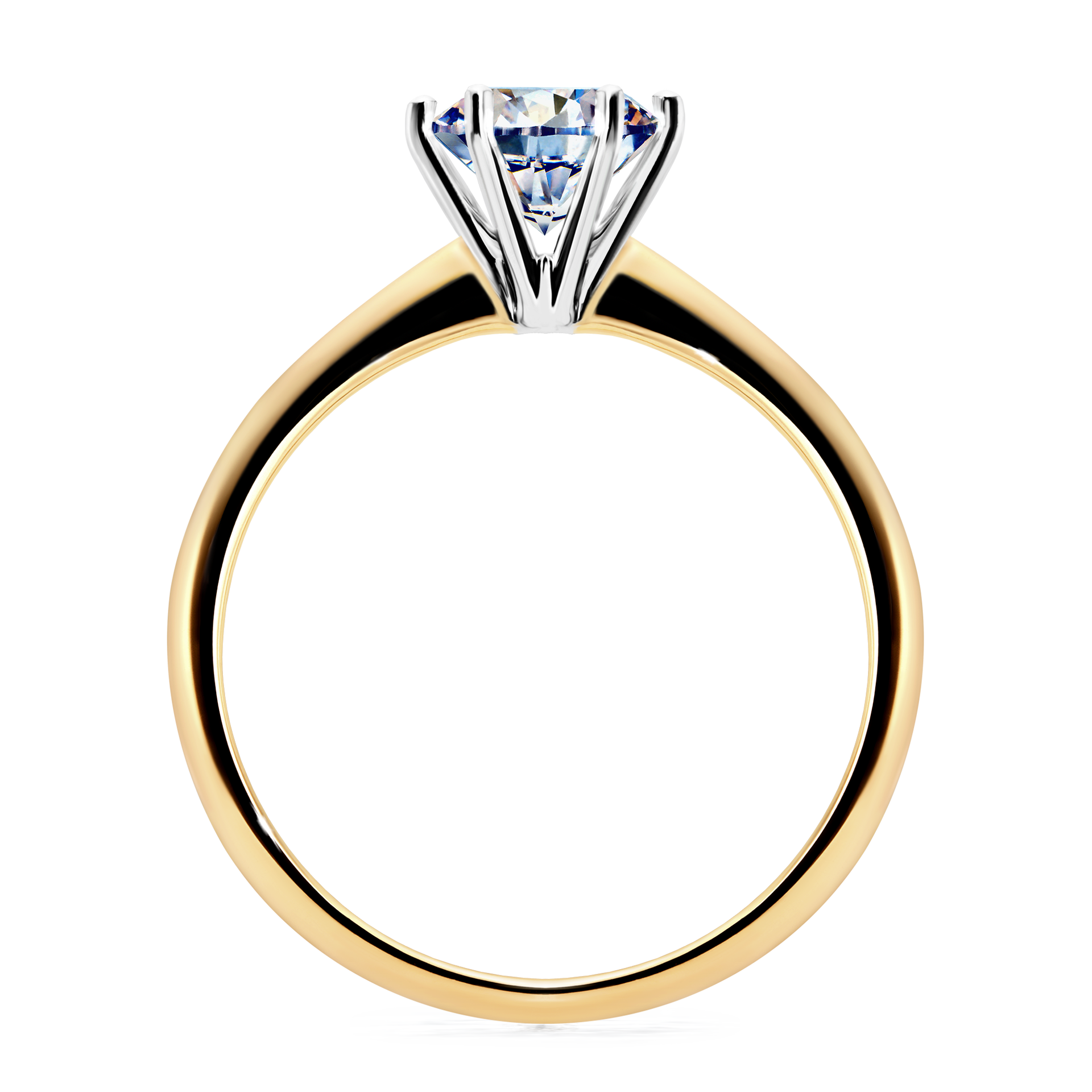 Pierścionek zaręczynowy My Love z żółtego złota z diamentem naturalnym 1,00CT