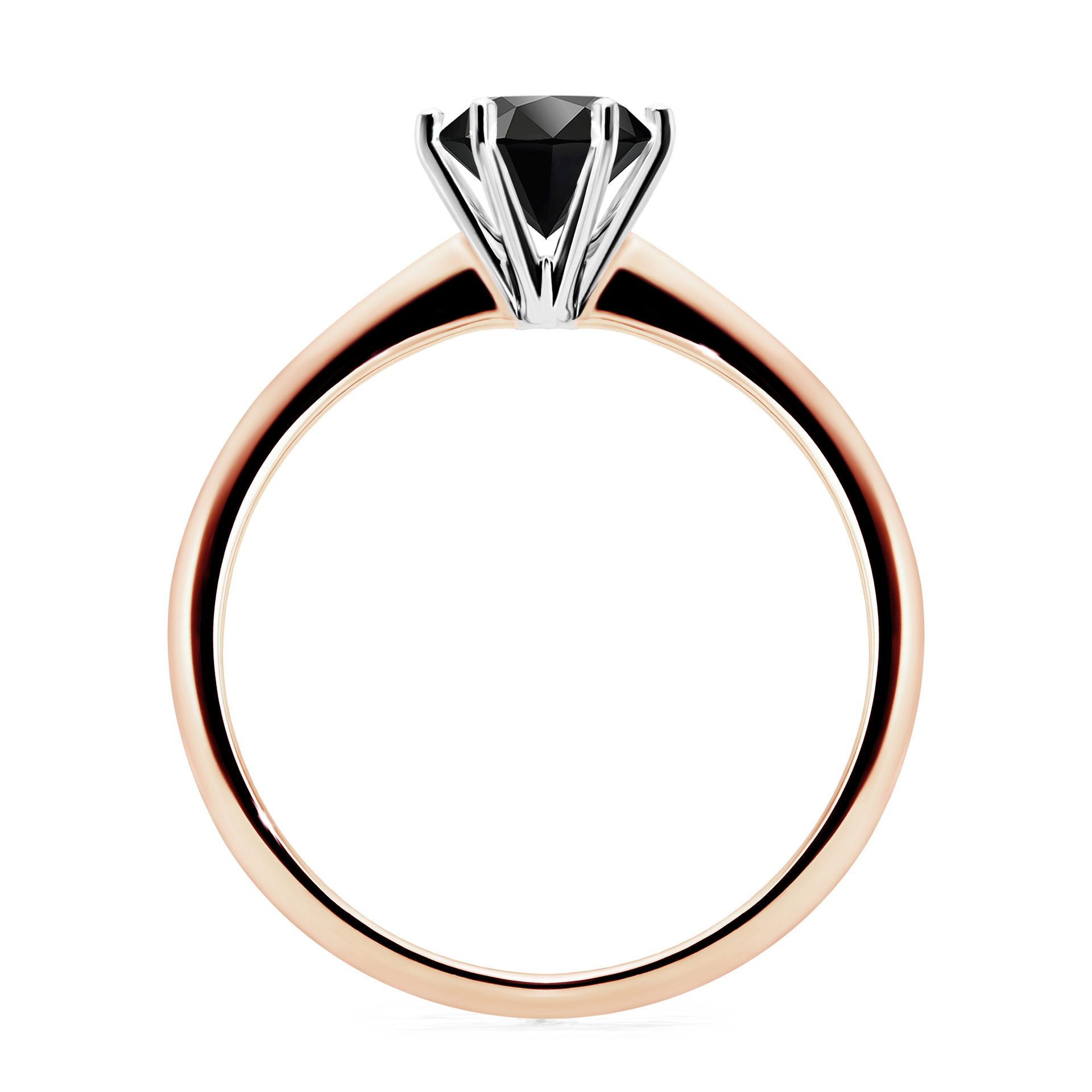 Pierścionek zaręczynowy My Love z różowego złota z czarnym diamentem 0,80CT