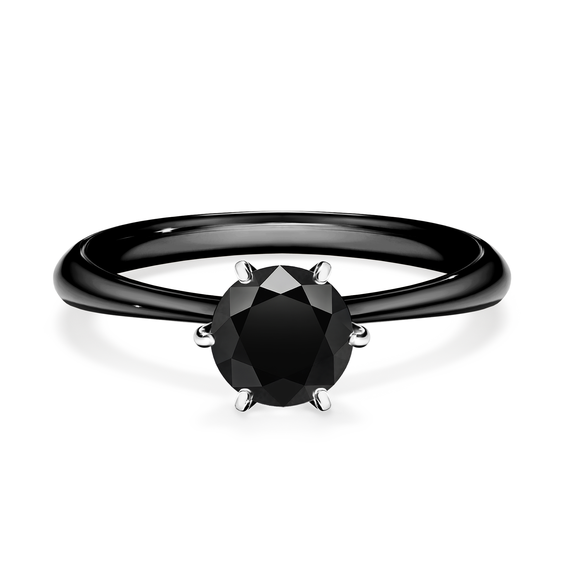 Pierścionek zaręczynowy My Love z czarnego złota z czarnym diamentem 0,80CT