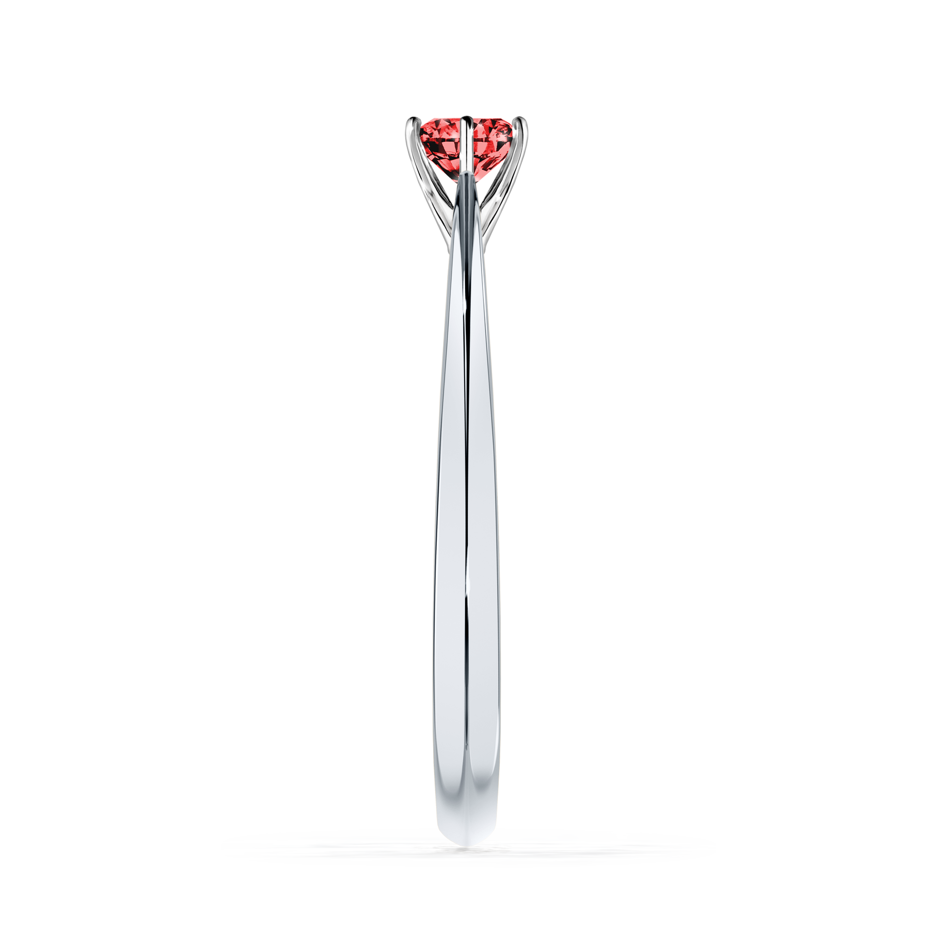 Pierścionek zaręczynowy My Love z białego złota z czerwonym diamentem 0,25CT
