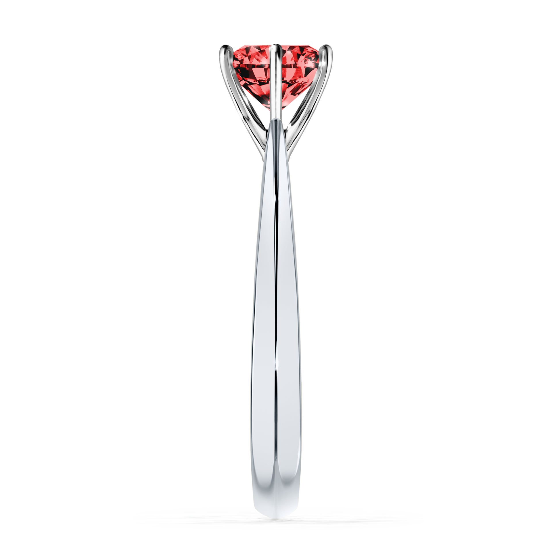 Pierścionek zaręczynowy My Love z białego złota z czerwonym diamentem 1,00CT