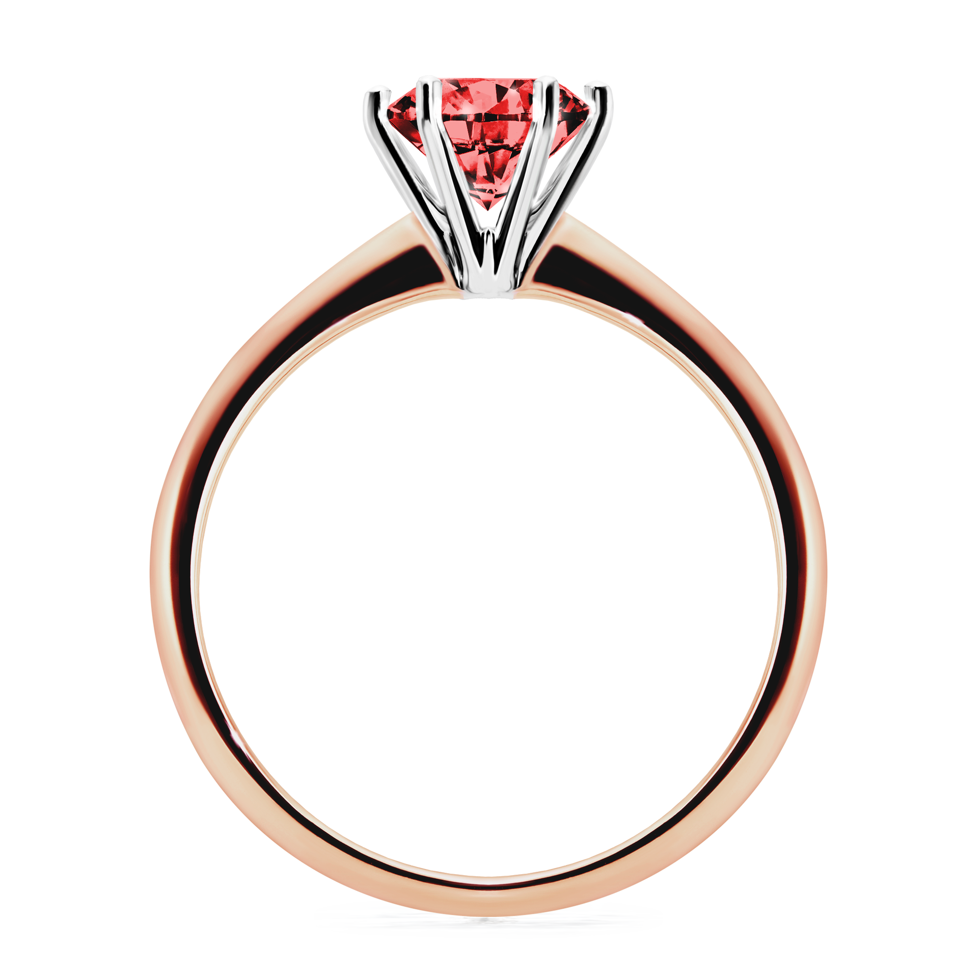 Pierścionek zaręczynowy My Love z różowego złota z czerwonym diamentem 1,00CT