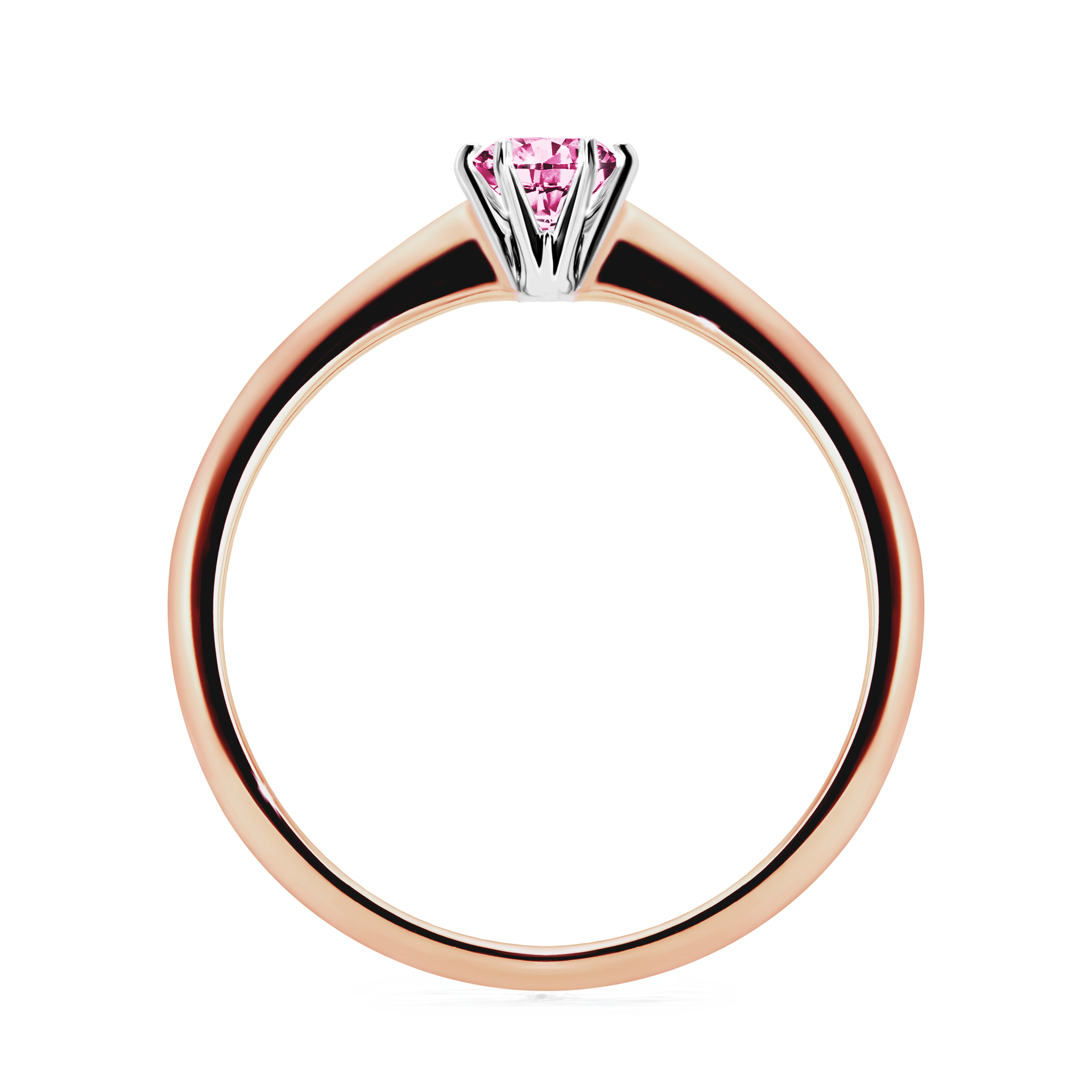 Pierścionek zaręczynowy My Love z różowego złota z różowym diamentem 0,25CT