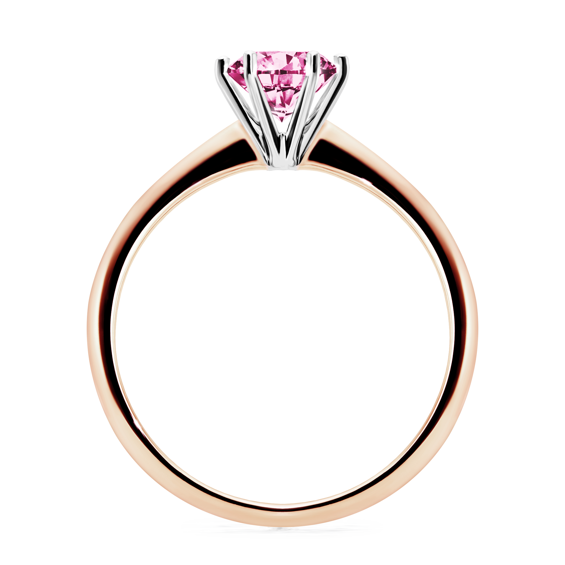 Pierścionek zaręczynowy My Love z różowego złota z różowym diamentem 0,80CT
