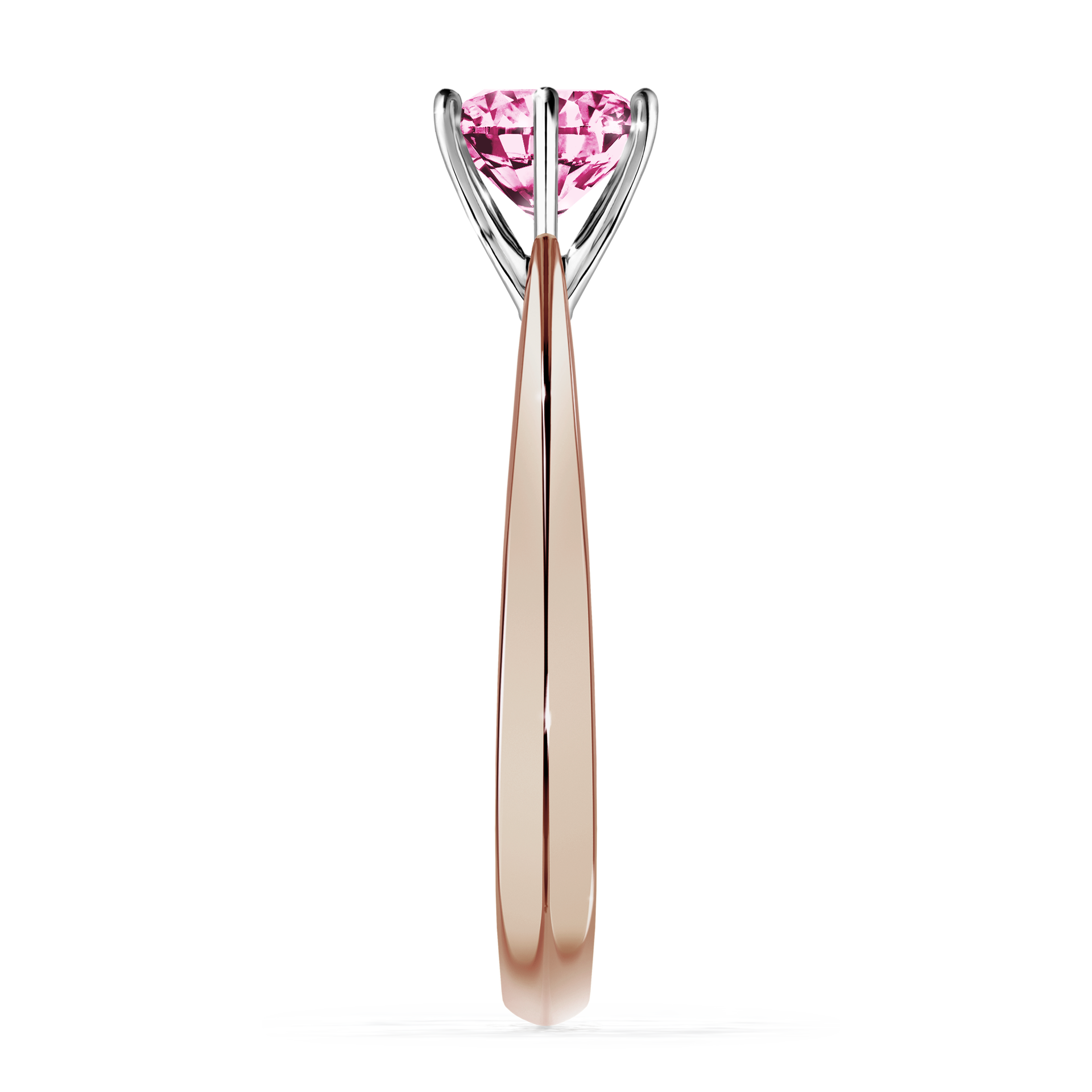 Pierścionek zaręczynowy My Love z różowego złota z różowym diamentem 1,00CT