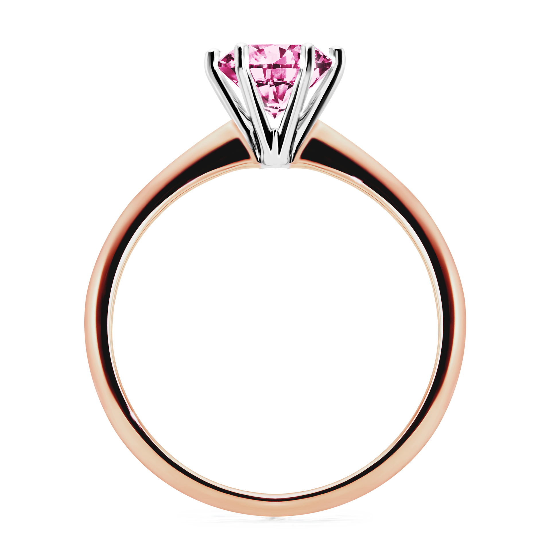 Pierścionek zaręczynowy My Love z różowego złota z różowym diamentem 1,00CT