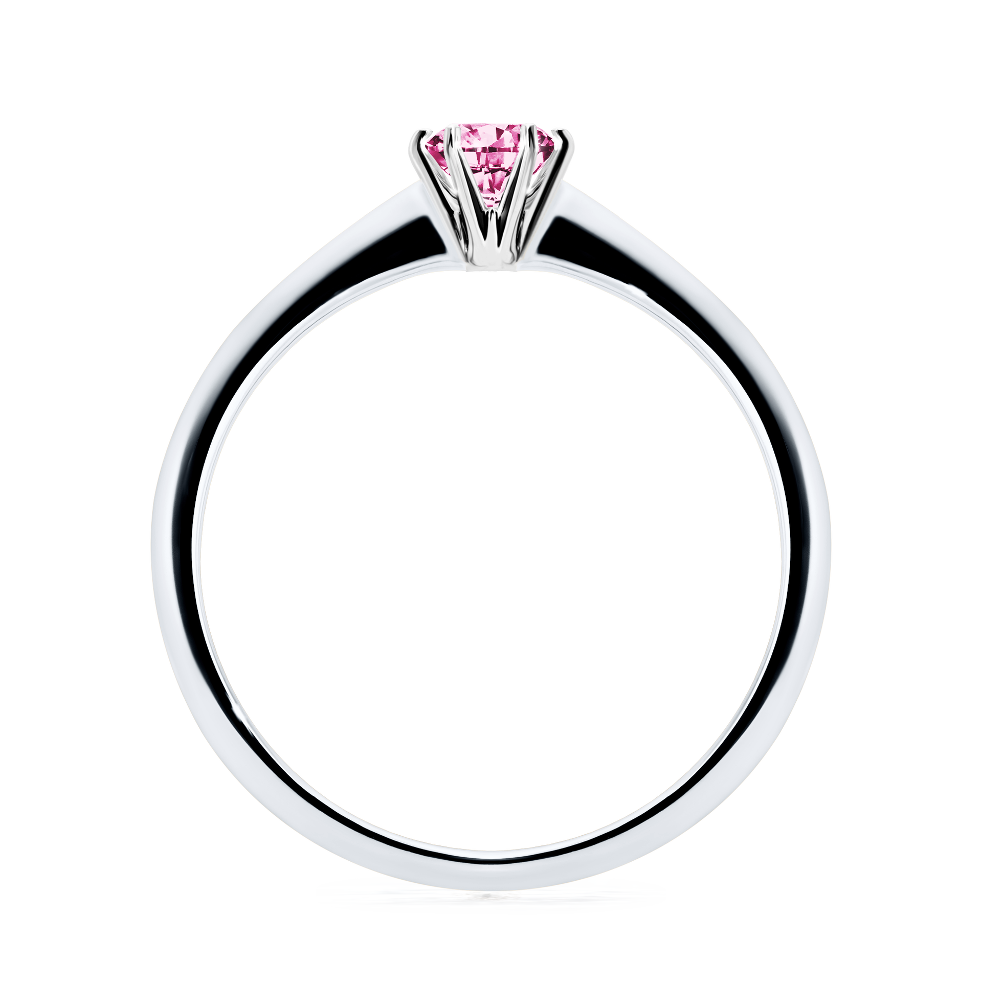 Pierścionek zaręczynowy My Love z białego złota z różowym diamentem 0,25CT
