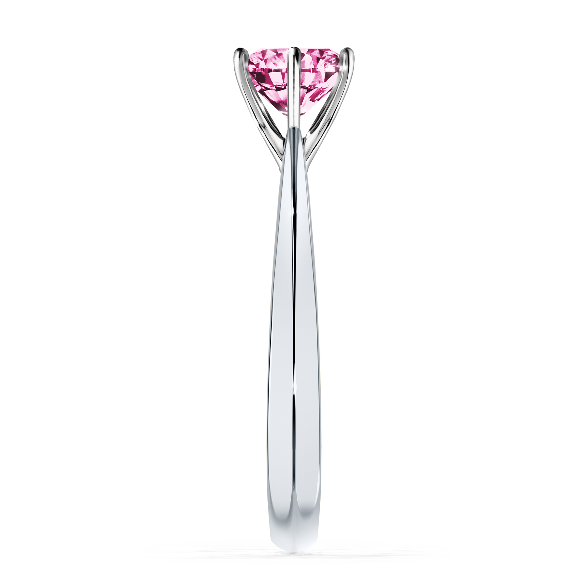 Pierścionek zaręczynowy My Love z białego złota z różowym diamentem 1,00CT