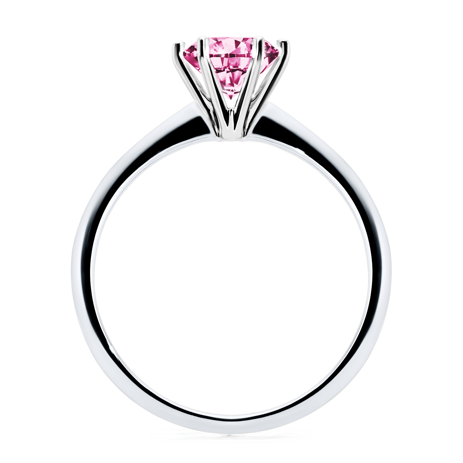 Pierścionek zaręczynowy My Love z białego złota z różowym diamentem 1,00CT