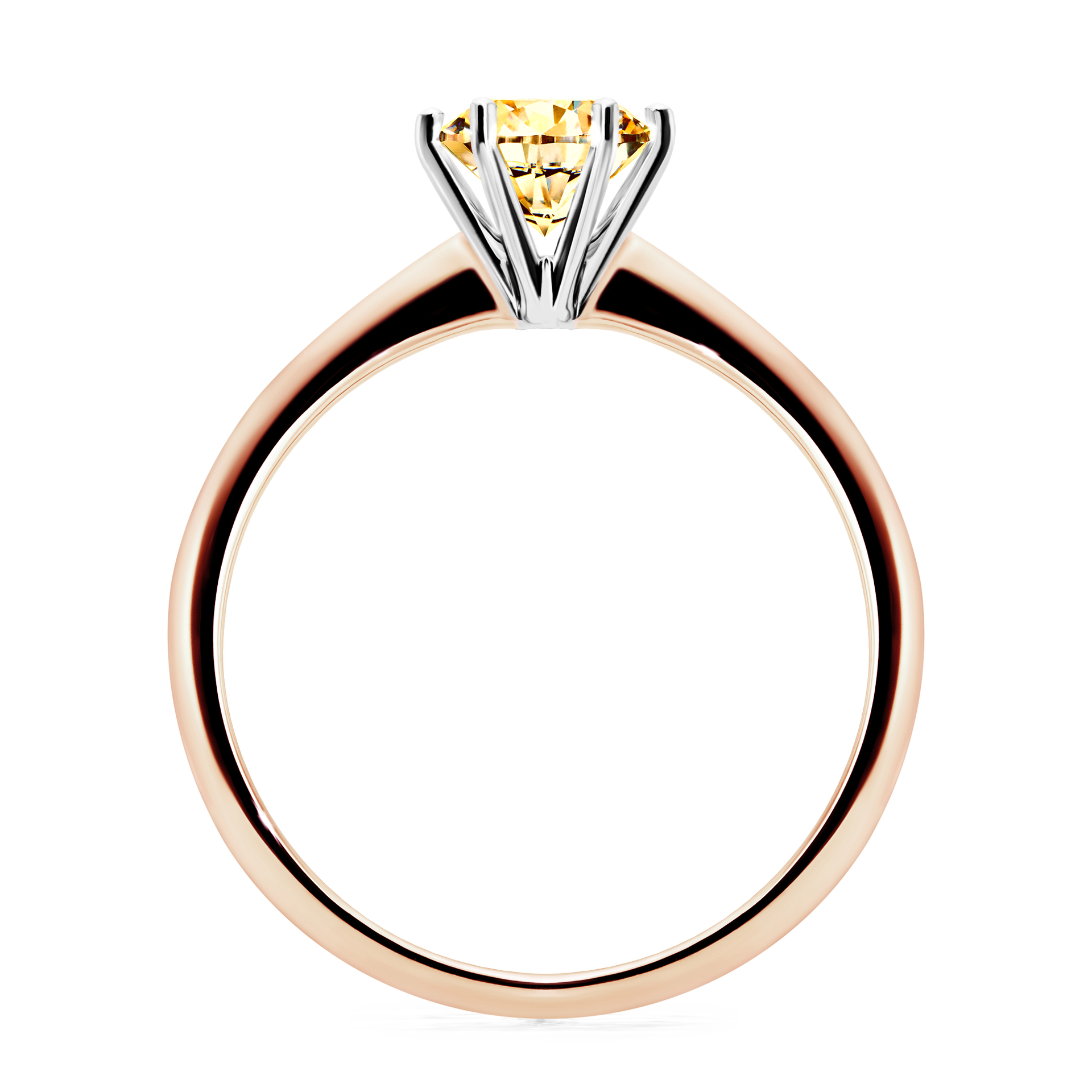 Pierścionek zaręczynowy My Love z różowego złota z żółtym diamentem 0,80CT