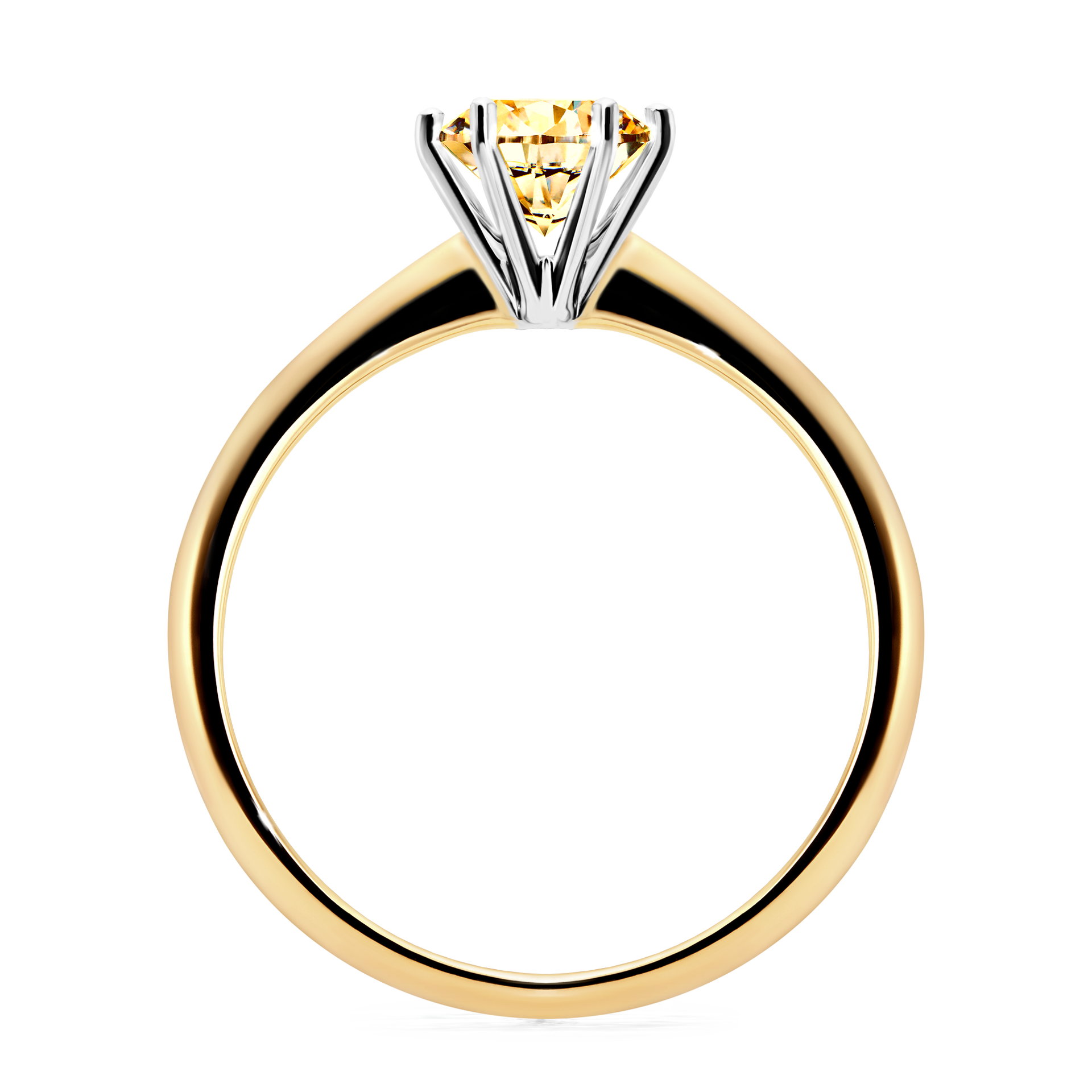 Pierścionek zaręczynowy My Love z żółtego złota z żółtym diamentem 0,80CT