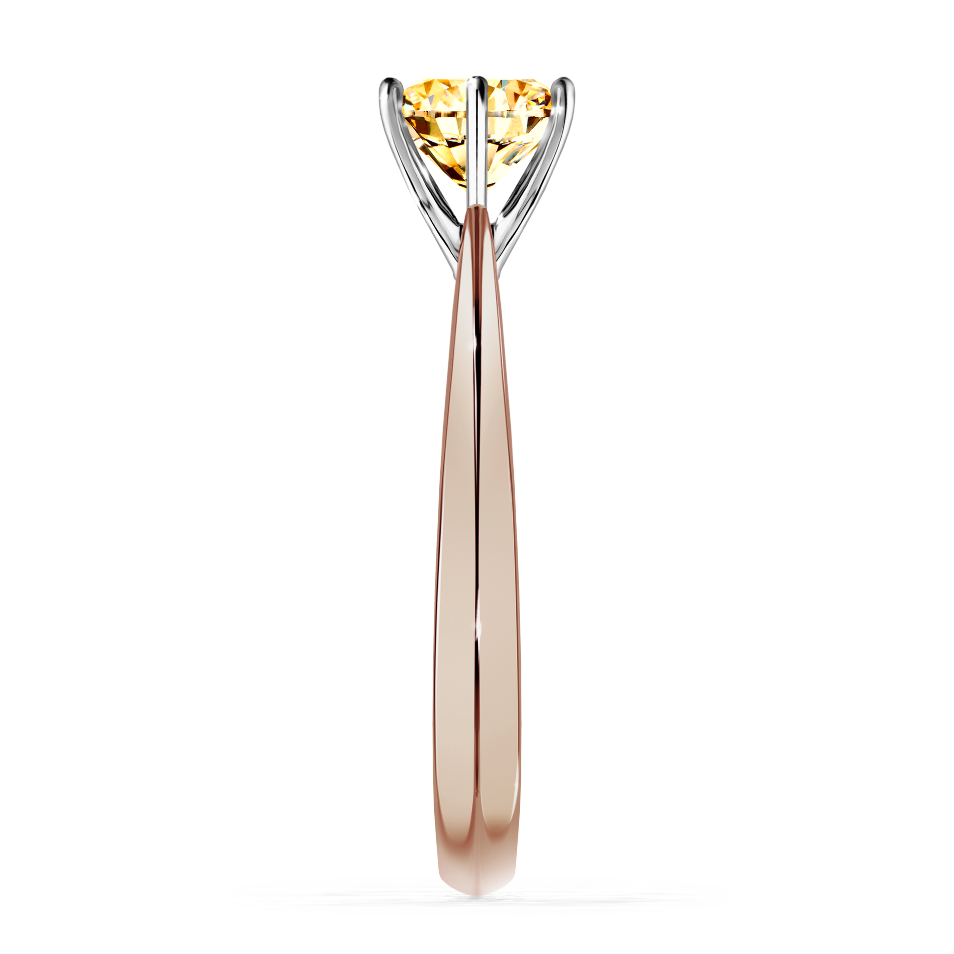 Pierścionek zaręczynowy My Love z różowego złota z żółtym diamentem 1,00CT